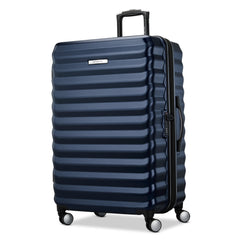 Samsonite Hard-Sided 28-Inch Lightweight Checked Large Expandable Element Suitcase: Durable, 360 Spinner Wheels, Adjustable Telescopic Handle, TSA-Approved Lock ( Navy , 28-Inch Checked-Large ) Navy 28 Inch Checked Large U2