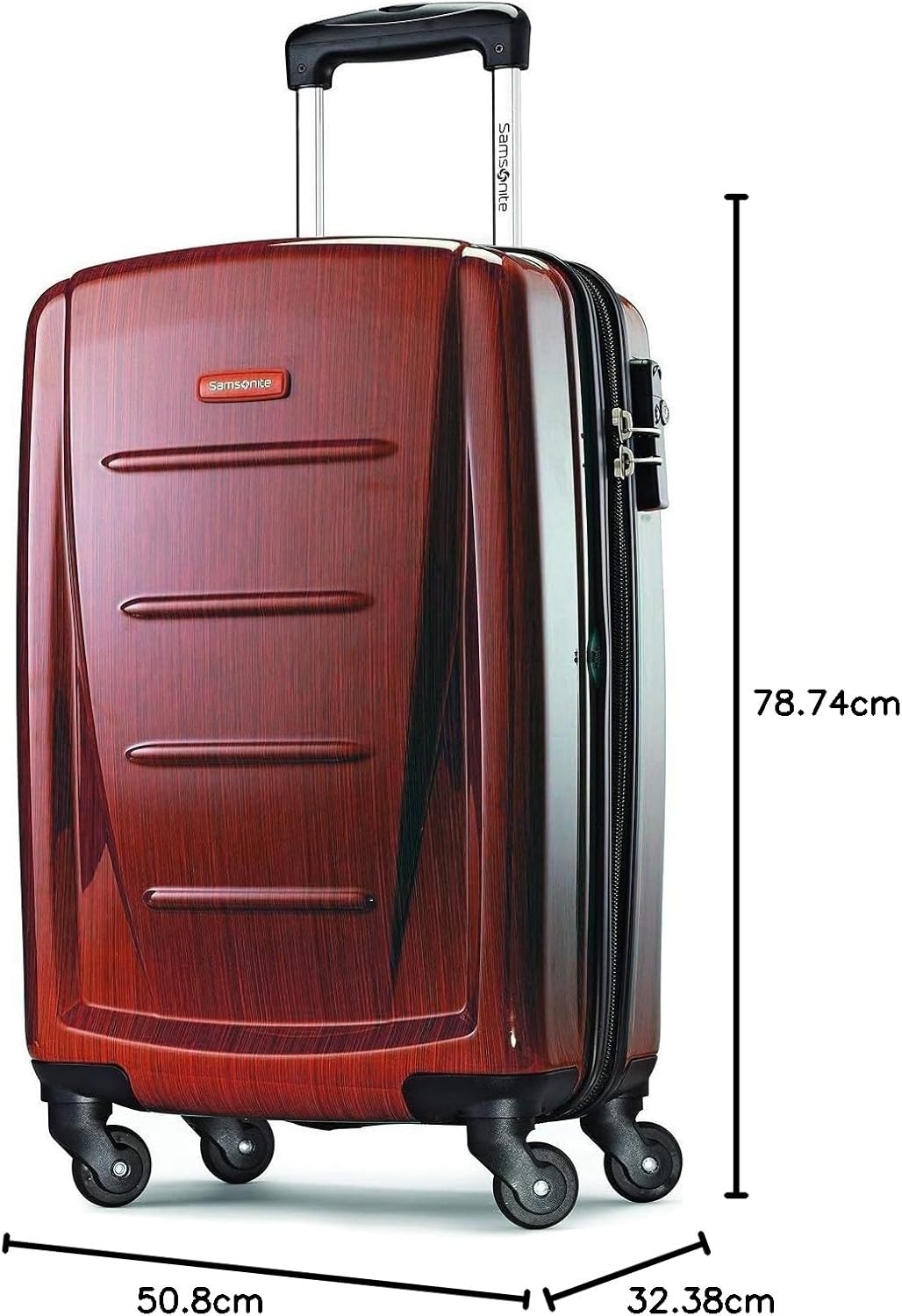 Samsonite Winfield 2 Hardside Luggage with 360 Spinner Wheels, TSA Lock, Airline Approved ( Burgundy , Checked-Large 28-Inch ) Burgundy Checked Large 28 Inch U21