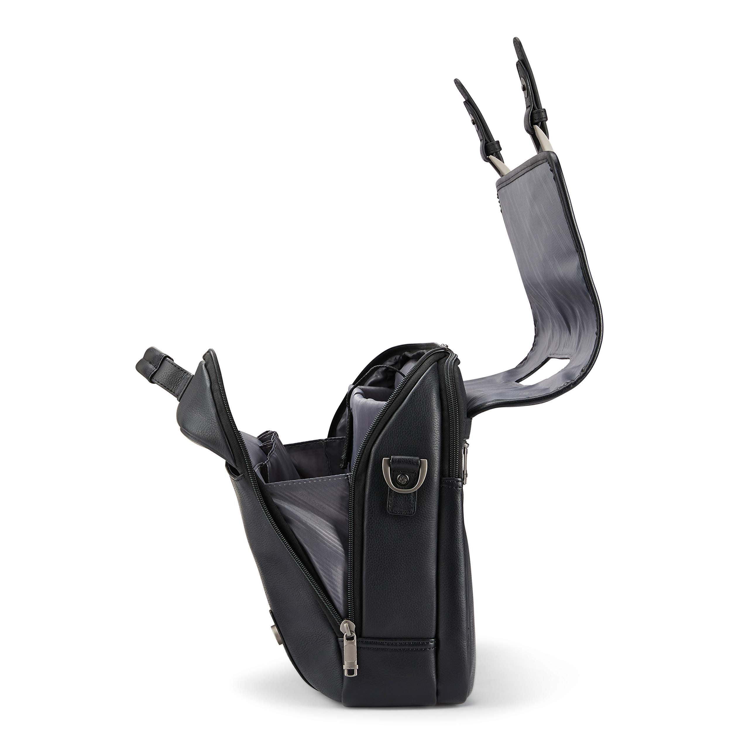 Samsonite Classic Leather Flapover ( Black , One Size ) Black One Size U2