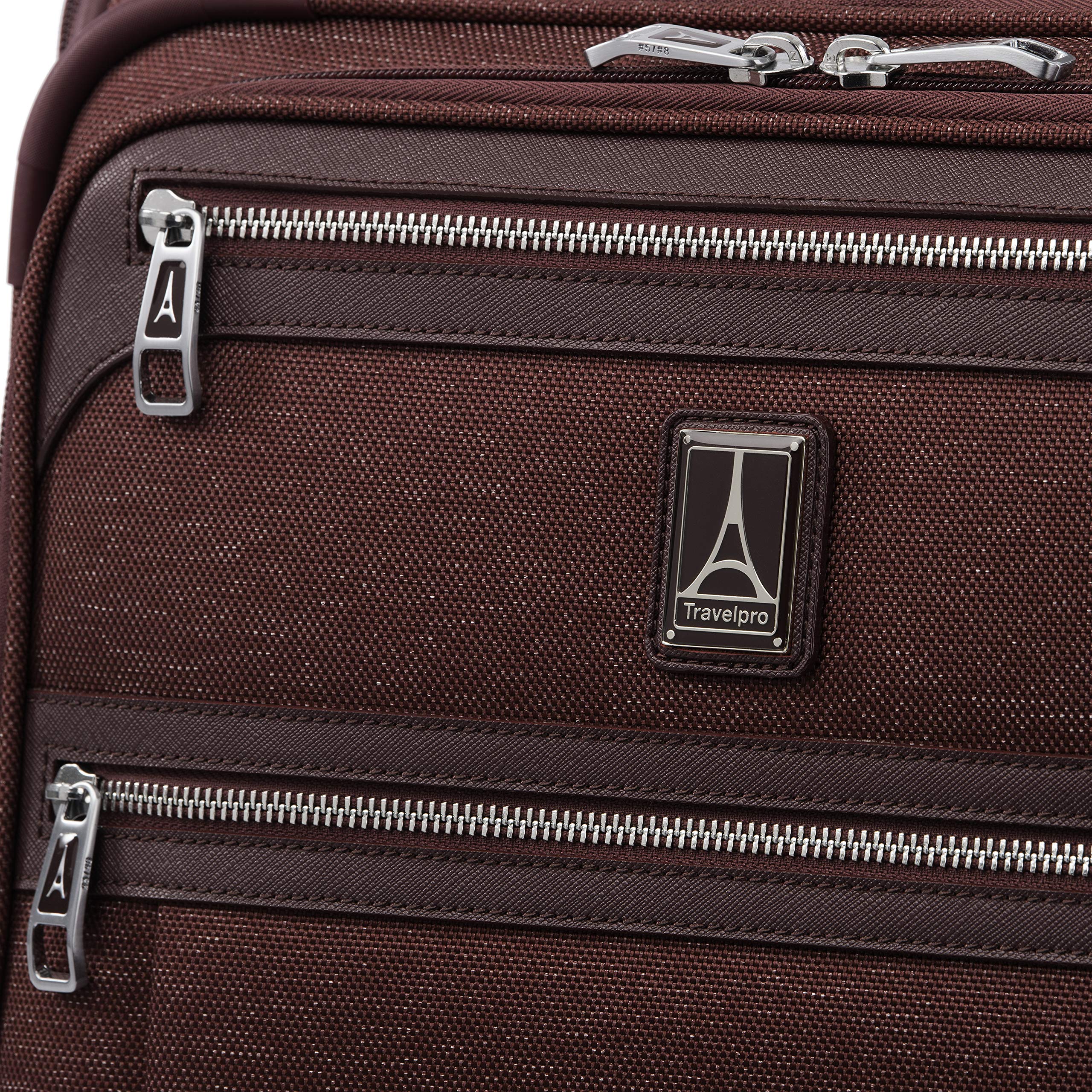 Travelpro Platinum Elite Softside Expandable Checked Luggage, 8 Wheel Spinner Large Suitcase, TSA Lock, Men and Women ( Bordeaux Red , Carry-On 19-Inch ) Bordeaux Red Carry On 19 Inch U2