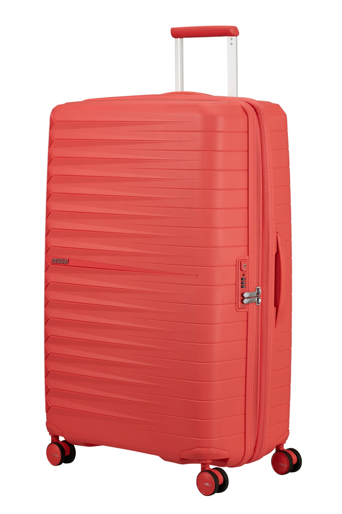 American Tourister Fastforward Expandable Hardside Luggage with Spinner Wheels, Large ( Sunset Coral , One Size ) Sunset Coral One Size U1