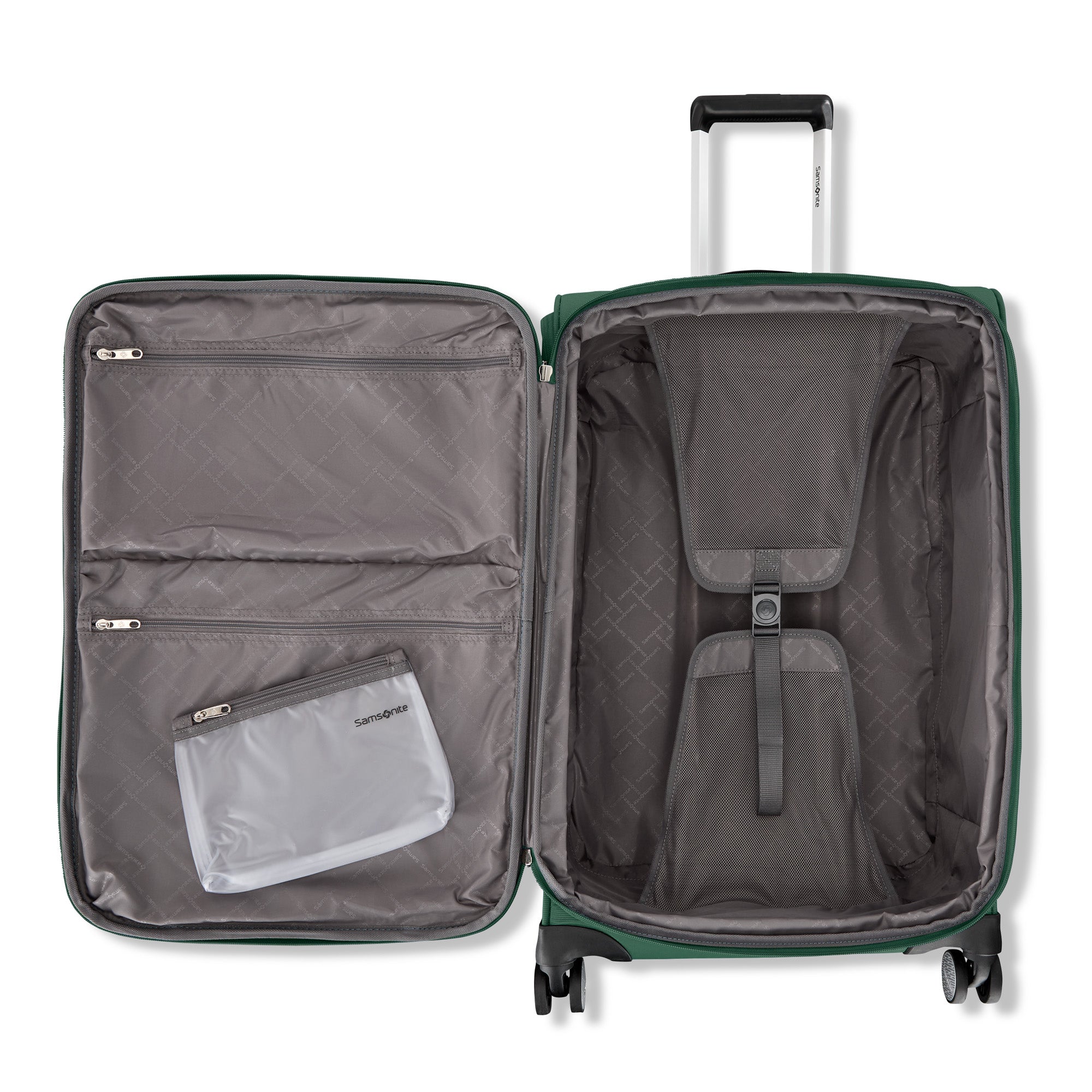 Samsonite Element Carry-On Soft-Sided Expandable 21-Inch Suitcase: Airline Approved for Most Major Airlines, Durable, 360 Spinner Wheels, Adjustable Handle, 2 Front & Side Pocket ( Bistro Green , 21-Inch Carry-On ) Bistro Green 21 Inch Carry On U4