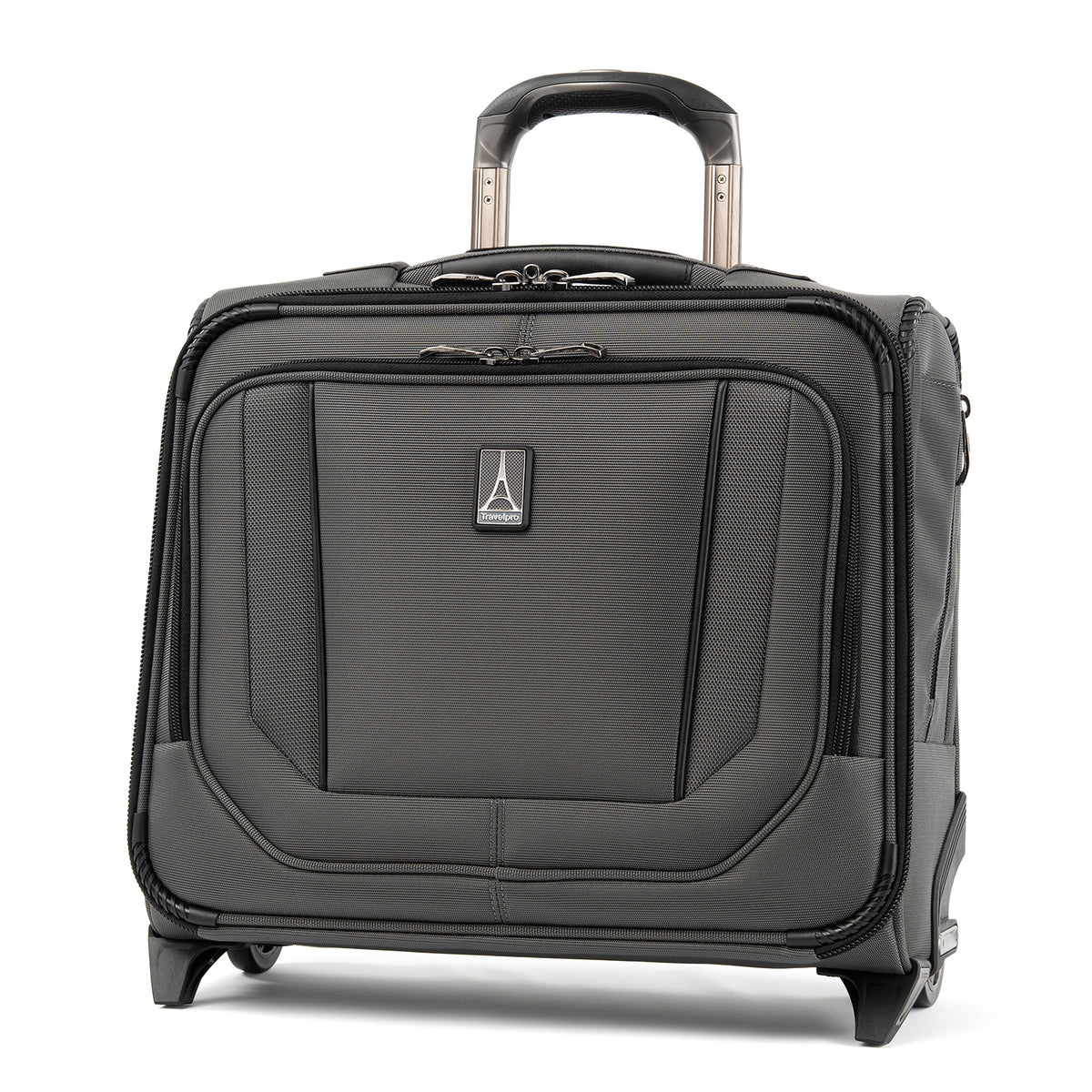 Travelpro Crew Versapack Carry-on 2 Wheel Upright Rolling Tote, 14-Inch Laptop or Tablet Pocket, Men and Women, Jet Black, 16.5-Inch ( Titanium Grey , One Size ) Titanium Grey One Size U1