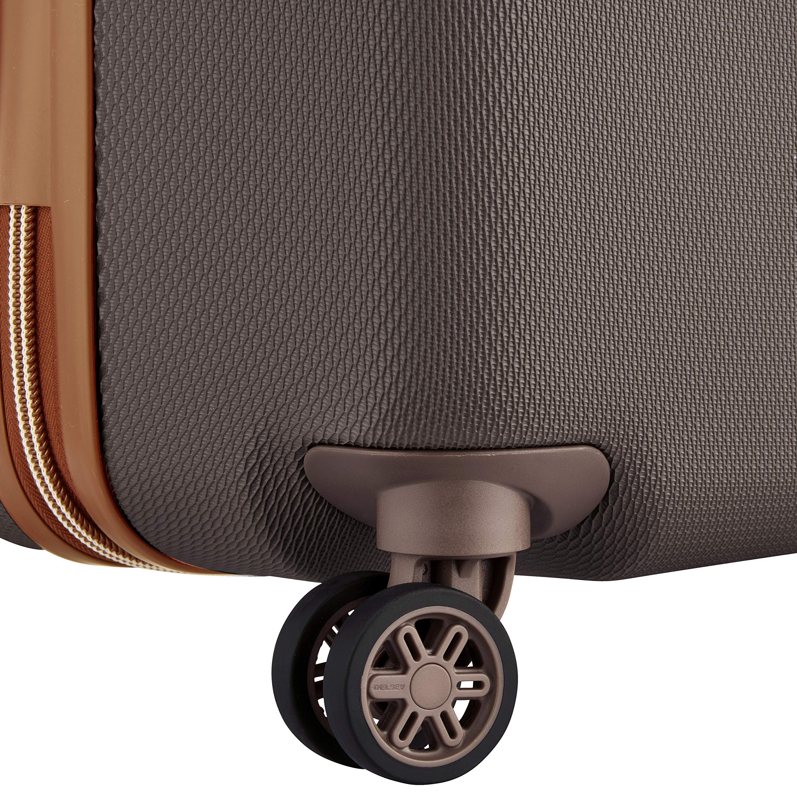 DELSEY Paris Chatelet Hardside Luggage with Spinner Wheels ( Chocolate Brown , Checked-Medium 24 Inch ) Chocolate Brown Checked Medium 24 Inch U6
