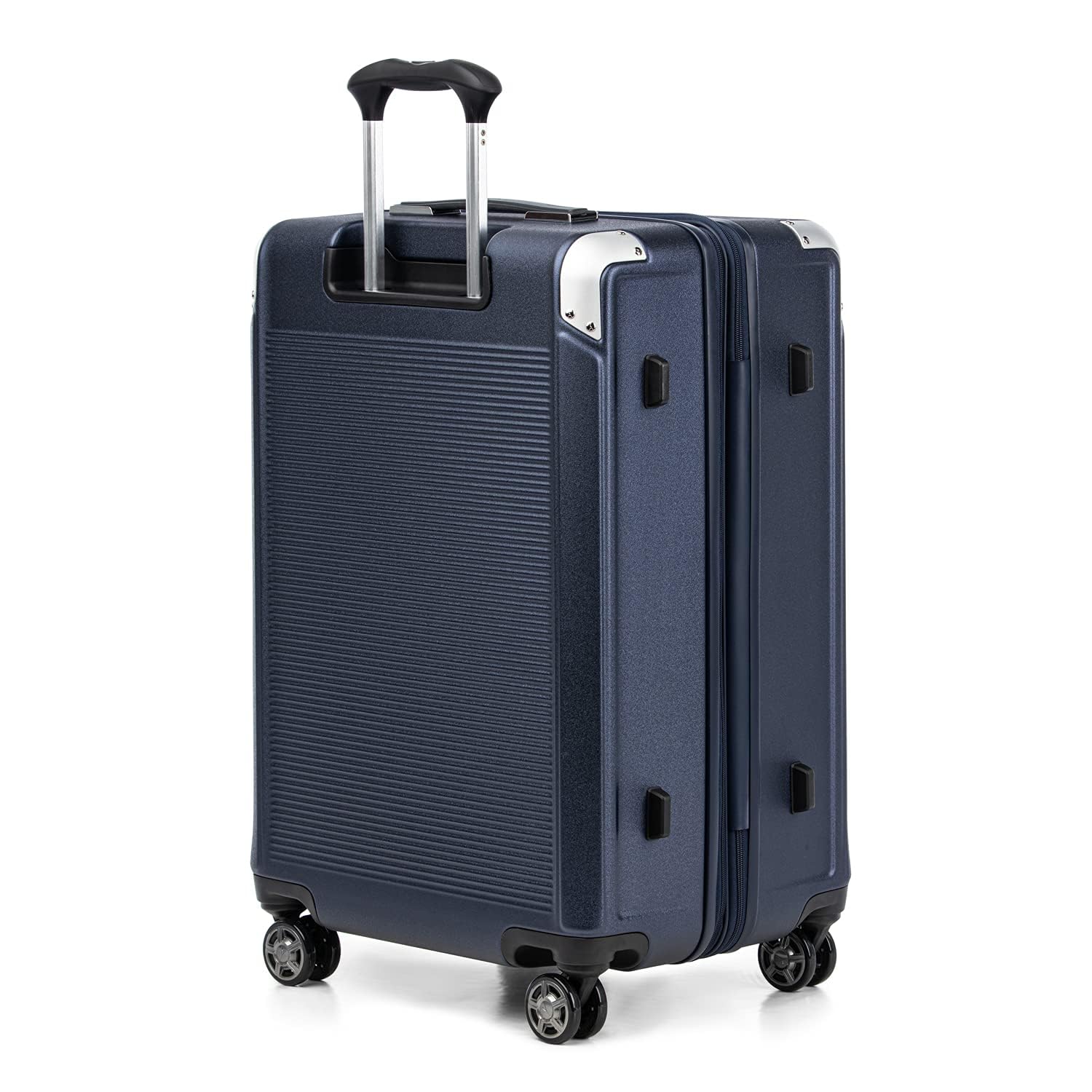 Travelpro Platinum Elite Hardside Expandable Spinner Wheel Luggage TSA Lock Hard Shell Polycarbonate Suitcase ( True Navy Blue , Checked- Medium 25-Inch ) True Navy Blue Checked Medium 25 Inch U1