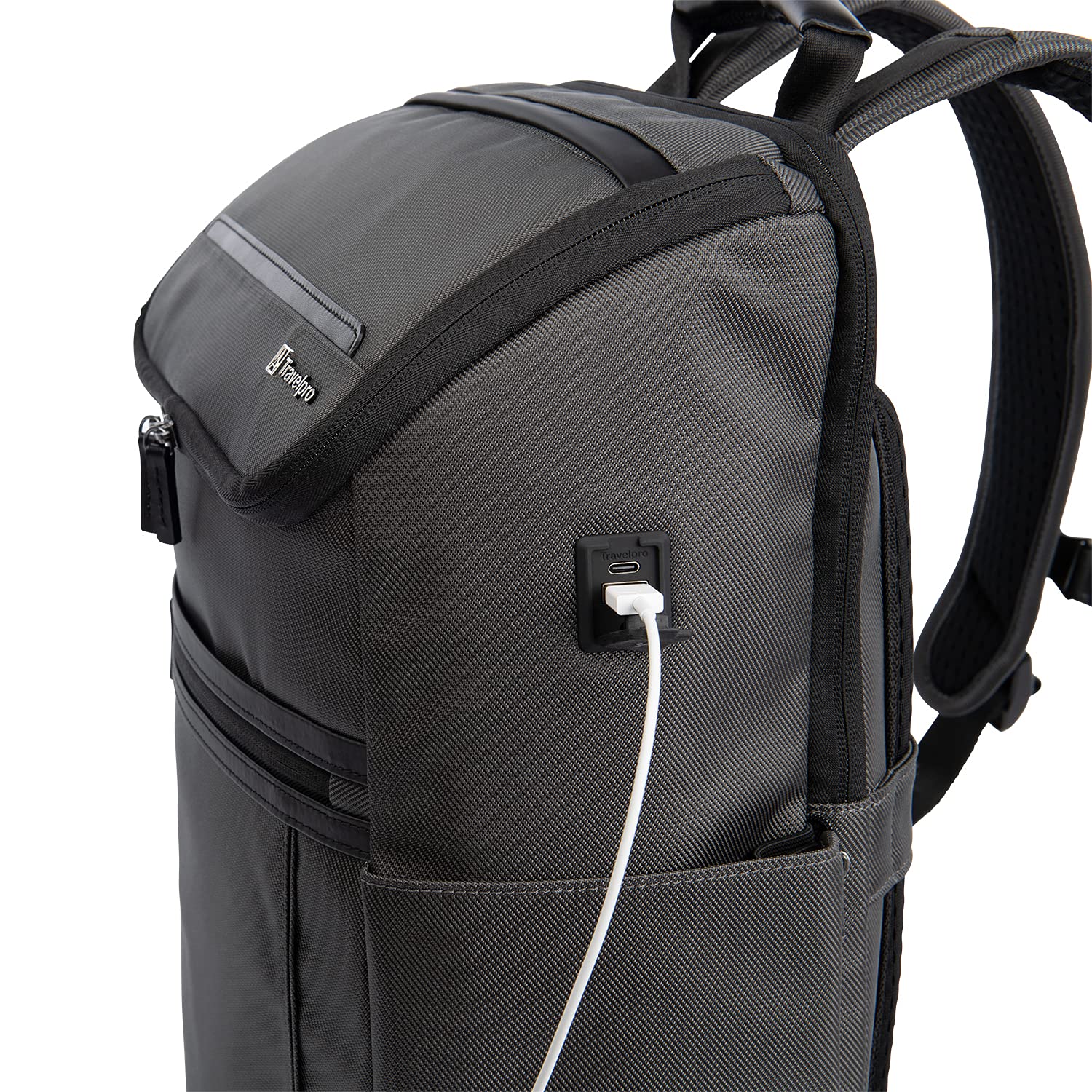 Travelpro Crew Executive Choice 3 Large Backpack Fits Up to 15.6 Laptops and Tablets, USB a and C Ports, Men and Women ( Titanium Grey , Medium ) Titanium Grey Medium U5