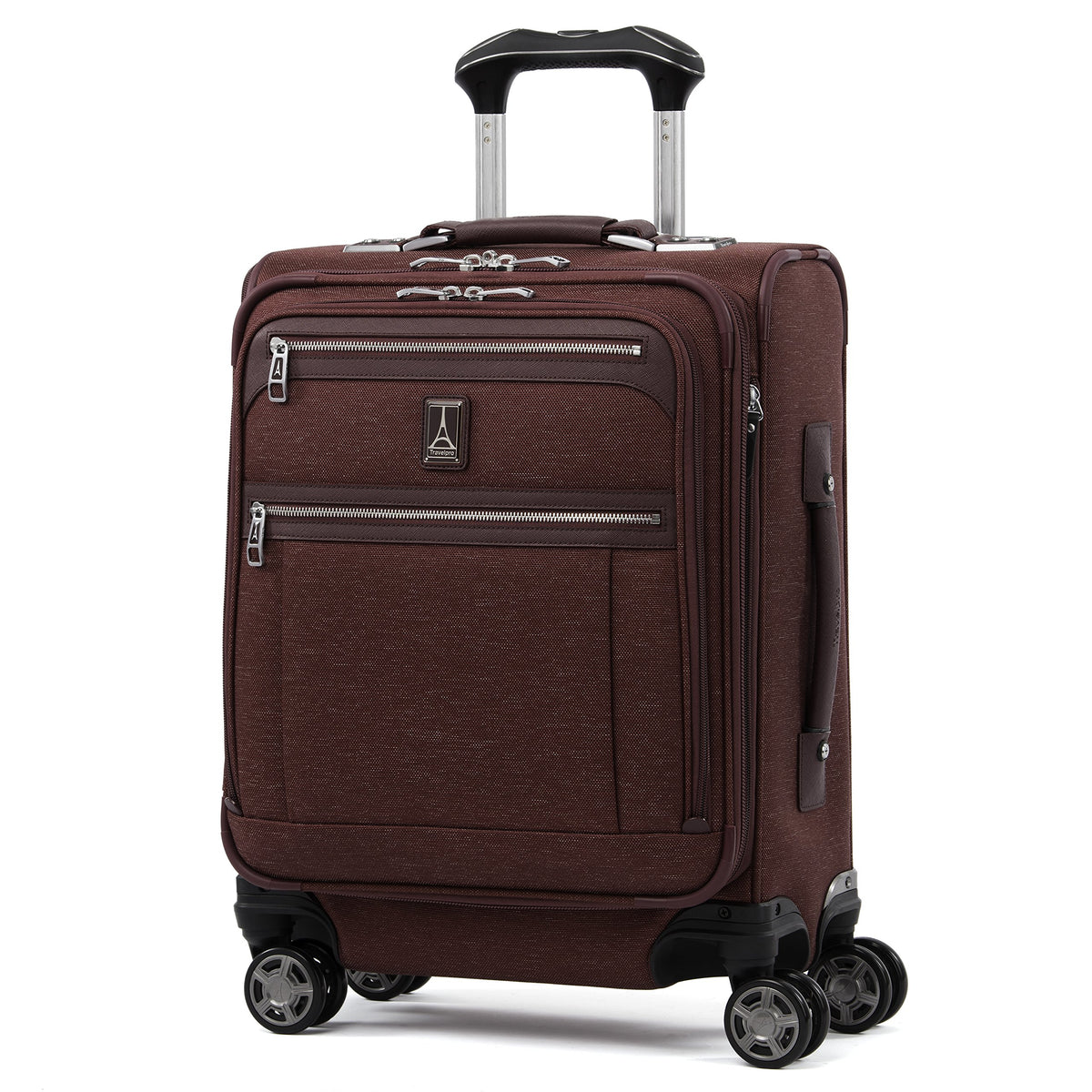 Travelpro Platinum Elite Softside Expandable Checked Luggage, 8 Wheel Spinner Large Suitcase, TSA Lock, Men and Women ( Bordeaux Red , Carry-On 19-Inch ) Bordeaux Red Carry On 19 Inch U2