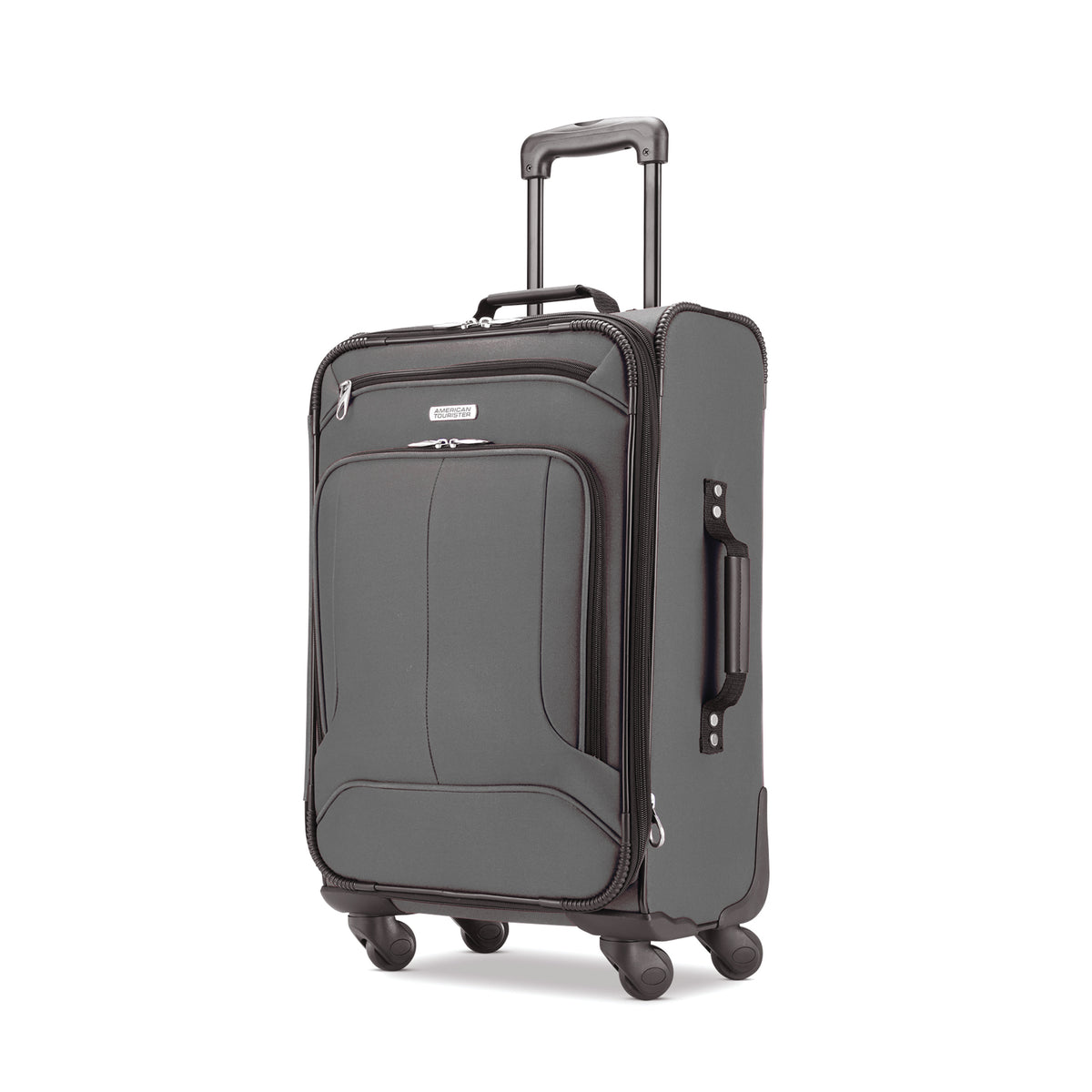American Tourister Pop Max Softside Luggage with Spinner Wheels ( Charcoal , Carry-On 21-Inch ) Charcoal Carry On 21 Inch U2