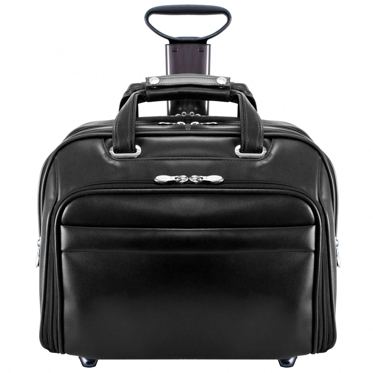 McKlein USA Midway 15.6" Leather Detachable Wheeled Laptop Briefcase Black One Size U2