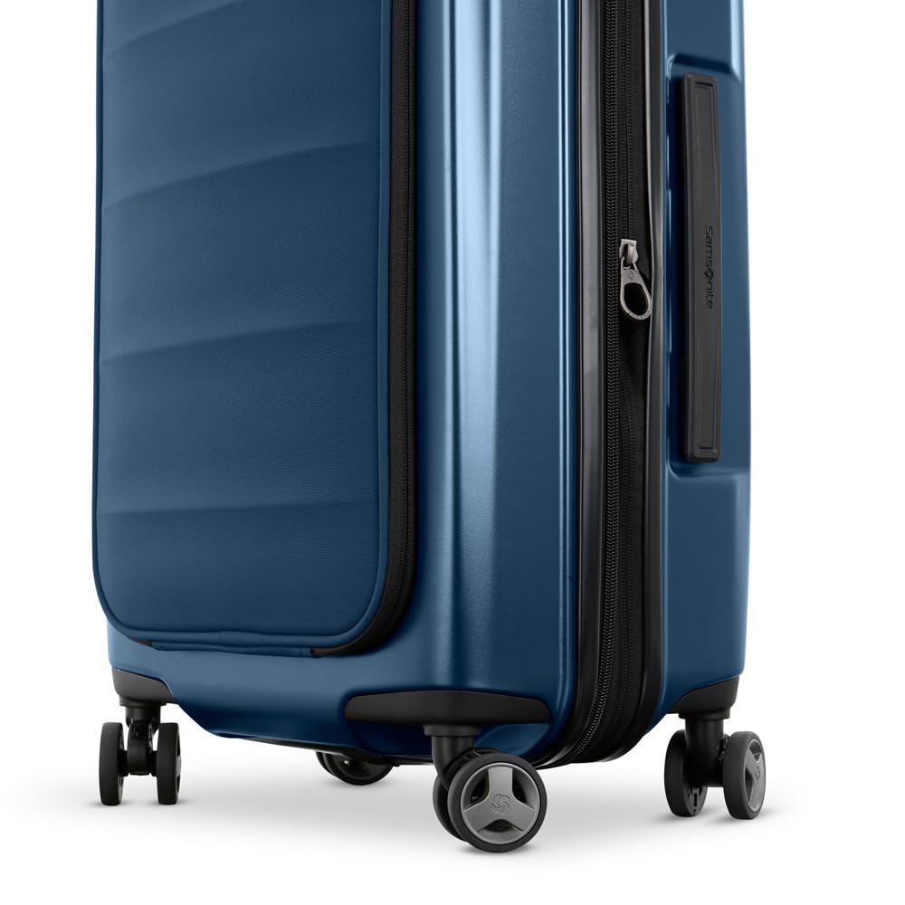 Samsonite Octiv Hardside Spinner ( Blue Denim , Front Pocket Carry-On 21 inch ) Blue Denim Front Pocket Carry On 21 Inch U8