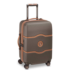 DELSEY Paris Chatelet Hardside Luggage with Spinner Wheels Chocolate Brown Carry On 21 Inch U5