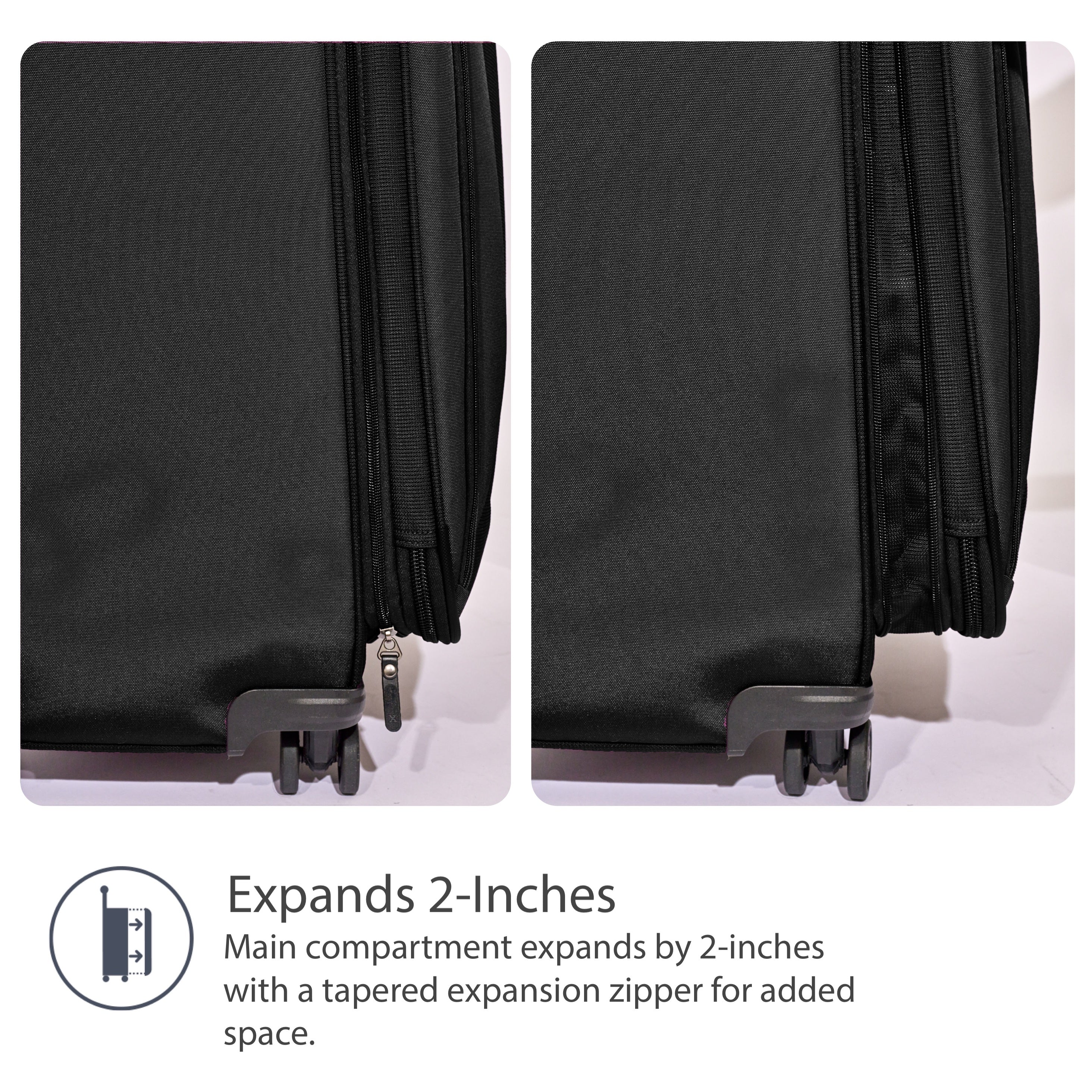 Travelpro Tourlite Softside Expandable Luggage with 4 Spinner Wheels, Lightweight Suitcase, Men and Women ( Black , Carry-On 21-Inch ) Black Carry On 21 Inch U33