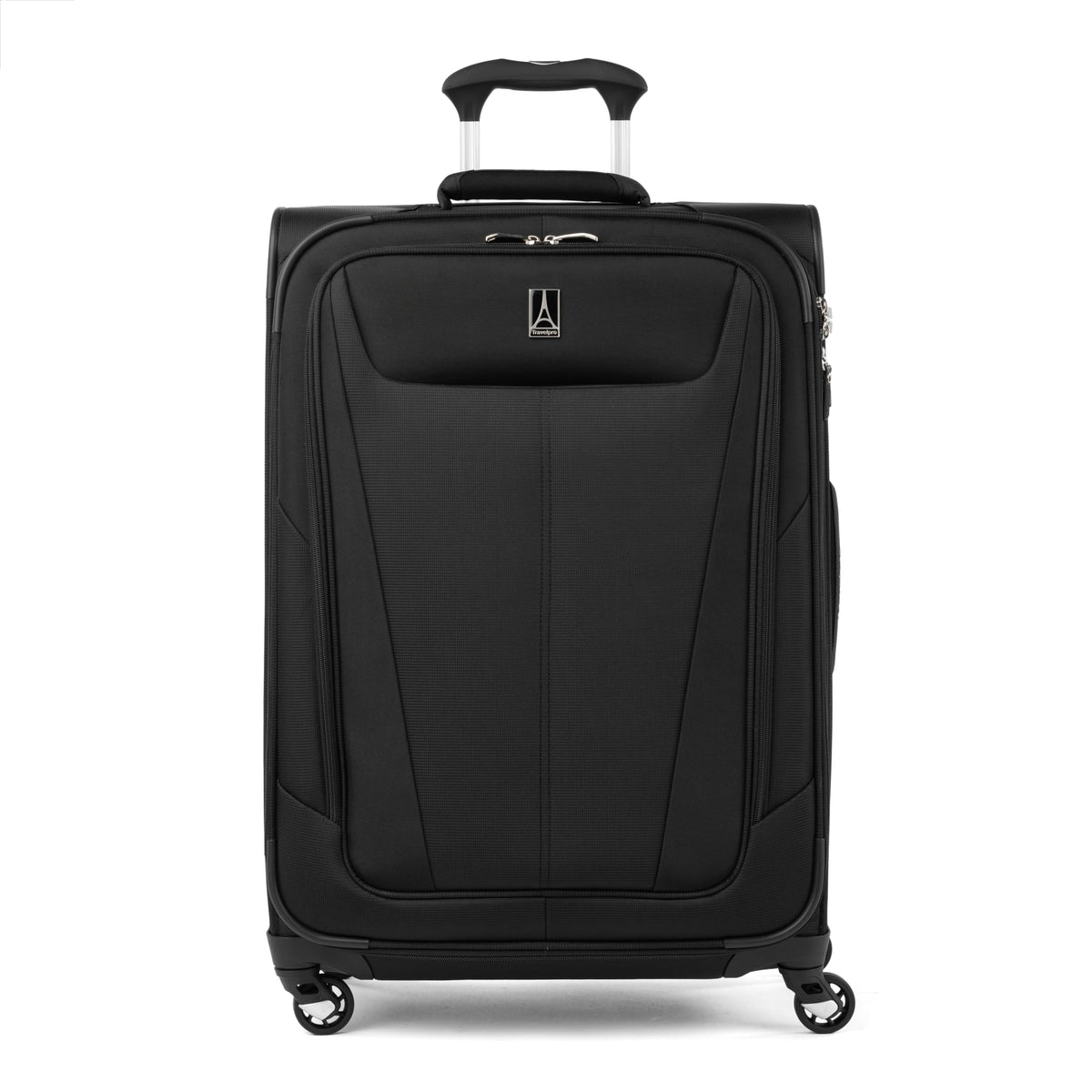 Travelpro Maxlite 5 Softside Expandable Luggage with 4 Spinner Wheels, Lightweight Suitcase, Men and Women ( Black , Checked-Medium 25-Inch ) Black Checked Medium 25 Inch U34