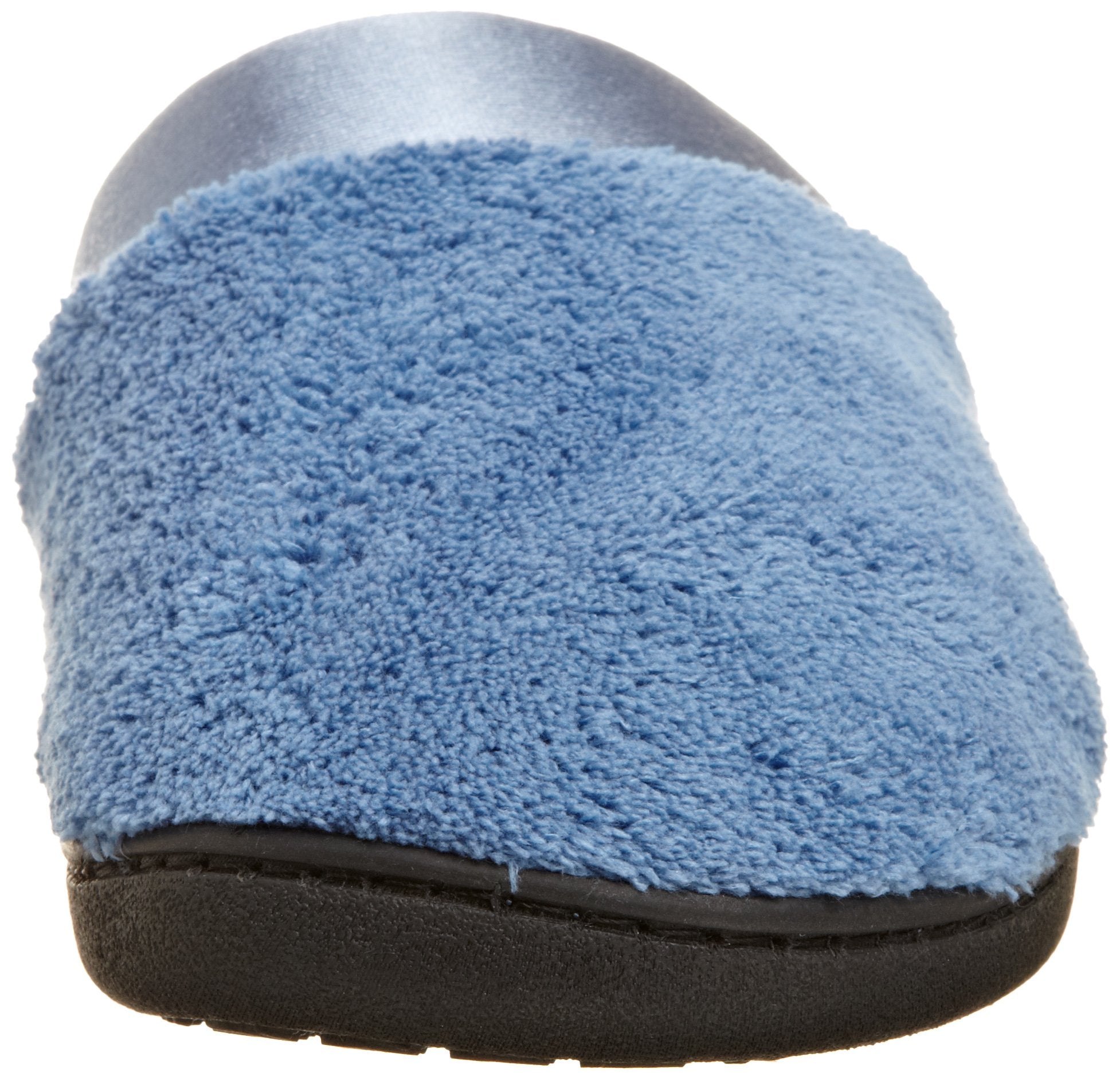 Isotoner Women's Microterry PillowStep Satin Cuff Clog Slippers Denim Medium 7 5 8 B M US U2