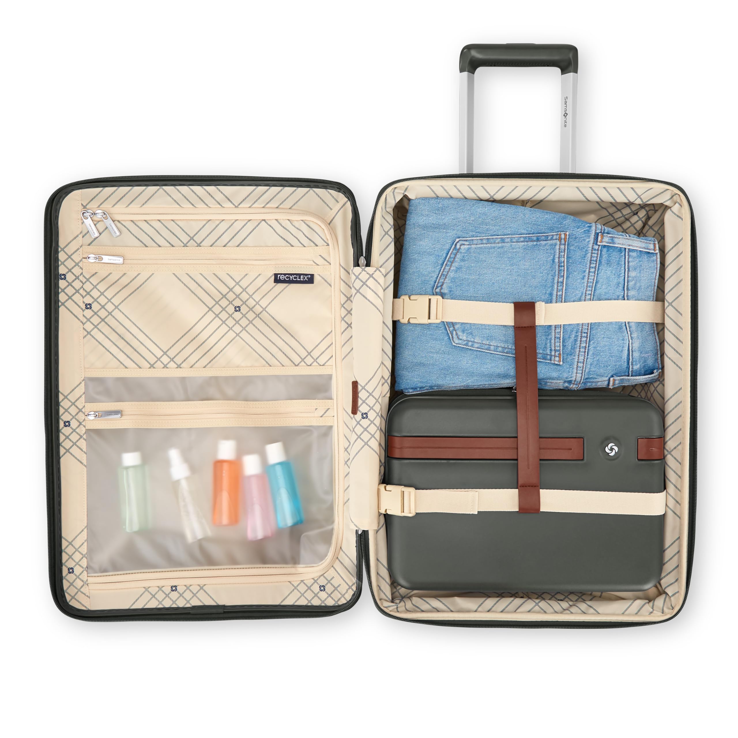 Samsonite Virtuosa Hardside Expandable Luggage with Spinner Wheels ( Pine Green , Carry-On 21-Inch ) Pine Green Carry On 21 Inch U7