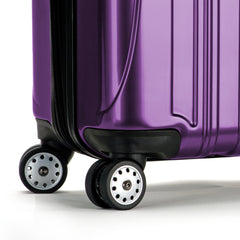 DELSEY Paris Helium Aero Hardside Expandable Luggage with Spinner Wheels ( Purple , Checked-Medium 24 Inch ) Purple Checked Medium 24 Inch U2