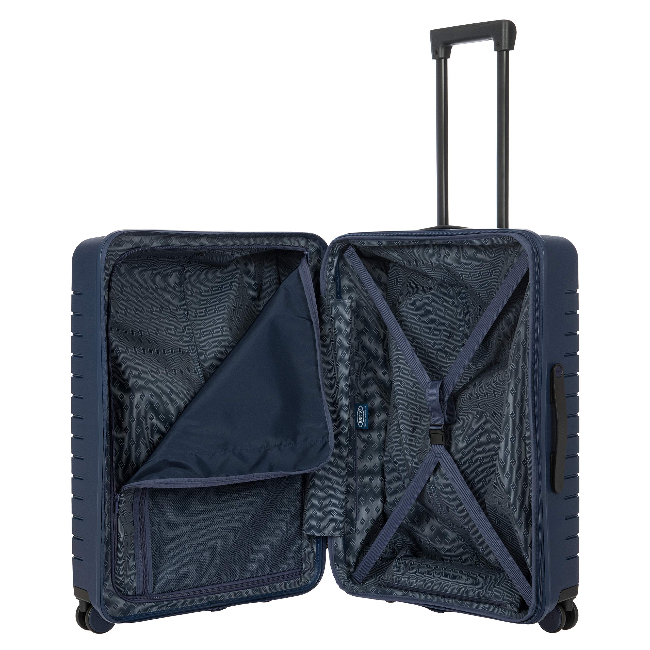 Brics B|Y Ulisse Expandable Spinner Suitcase, Lightweight Polypropylene Hard Shell Luggage with 360 Rubber-Coated Double Wheels, TSA-Approved Lock and Organized Interior - 28 Inch ( Ocean Blue , One Size ) Ocean Blue One Size U1