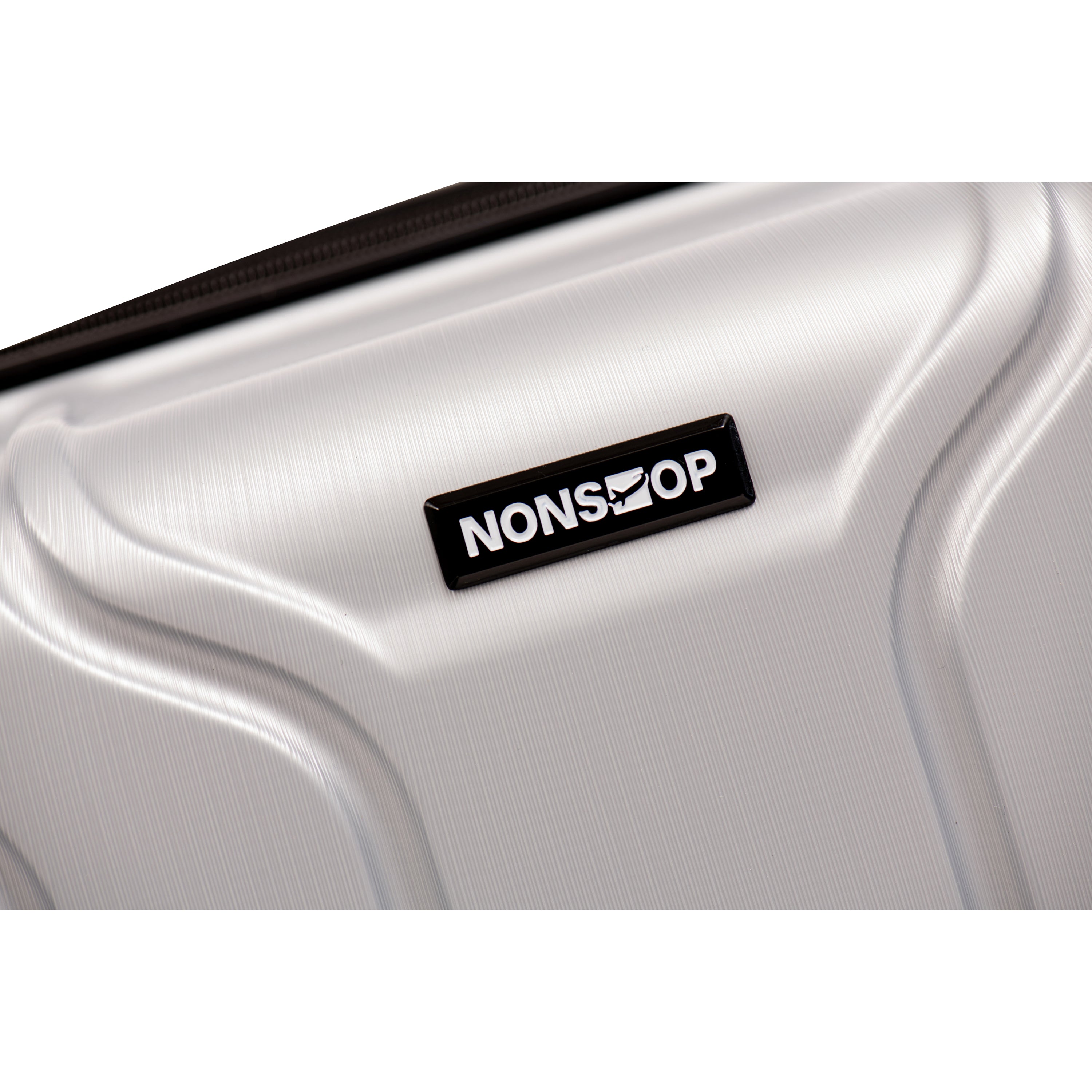 NONSTOP NEW YORK Luggage Expandable Spinner Wheels hard side shell Travel Suitcase Lightweight, TSA Lock, Double USB Port  ( Silver , 3-Piece Set (20/24/28) ) Silver 3 Piece Set 20 24 28 U2