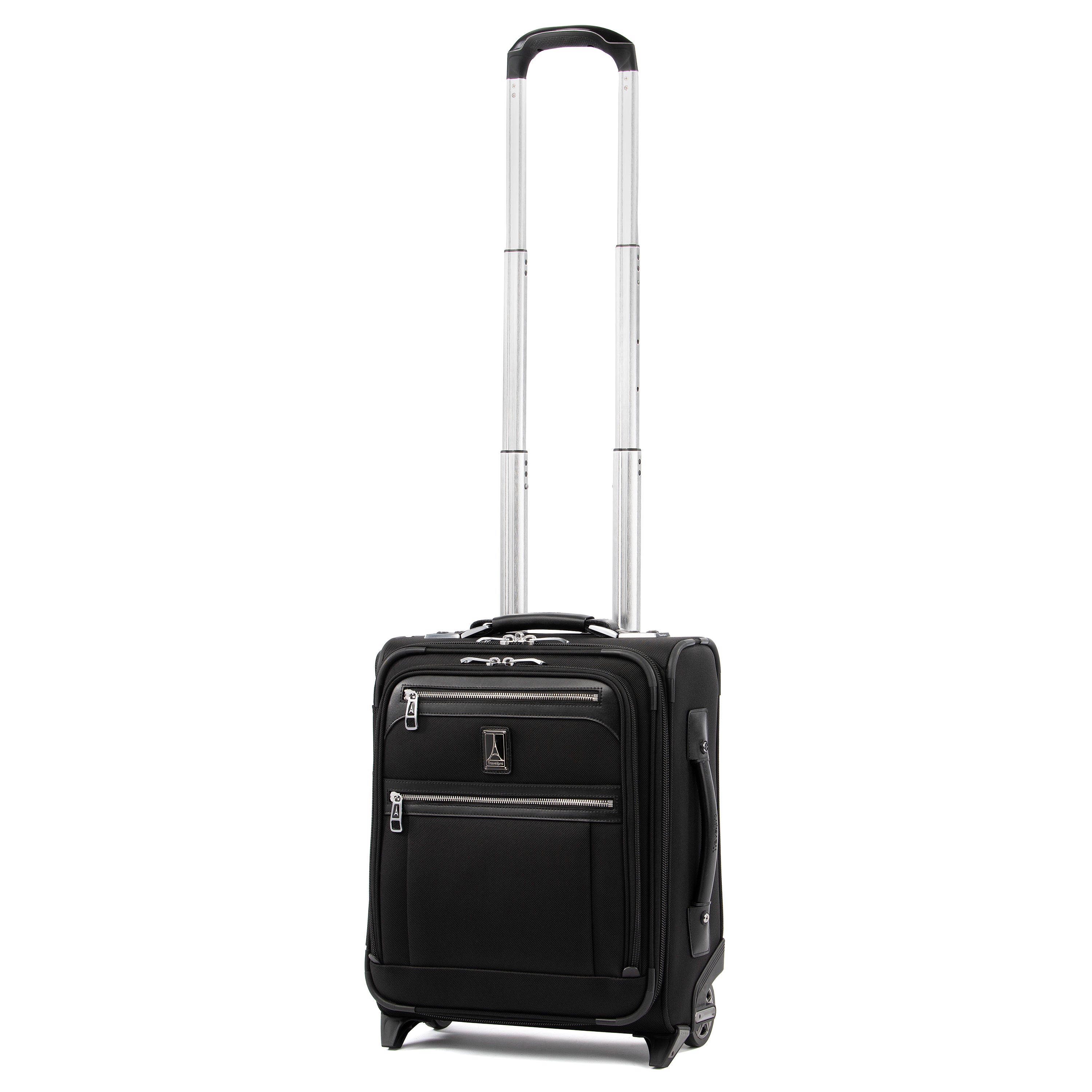 Travelpro Platinum Elite Softside Expandable Luggage, 2 Wheel Upright Suitcase, USB Port, Men and Women ( Shadow Black , Carry-On 16-Inch ) Shadow Black Carry On 16 Inch U9