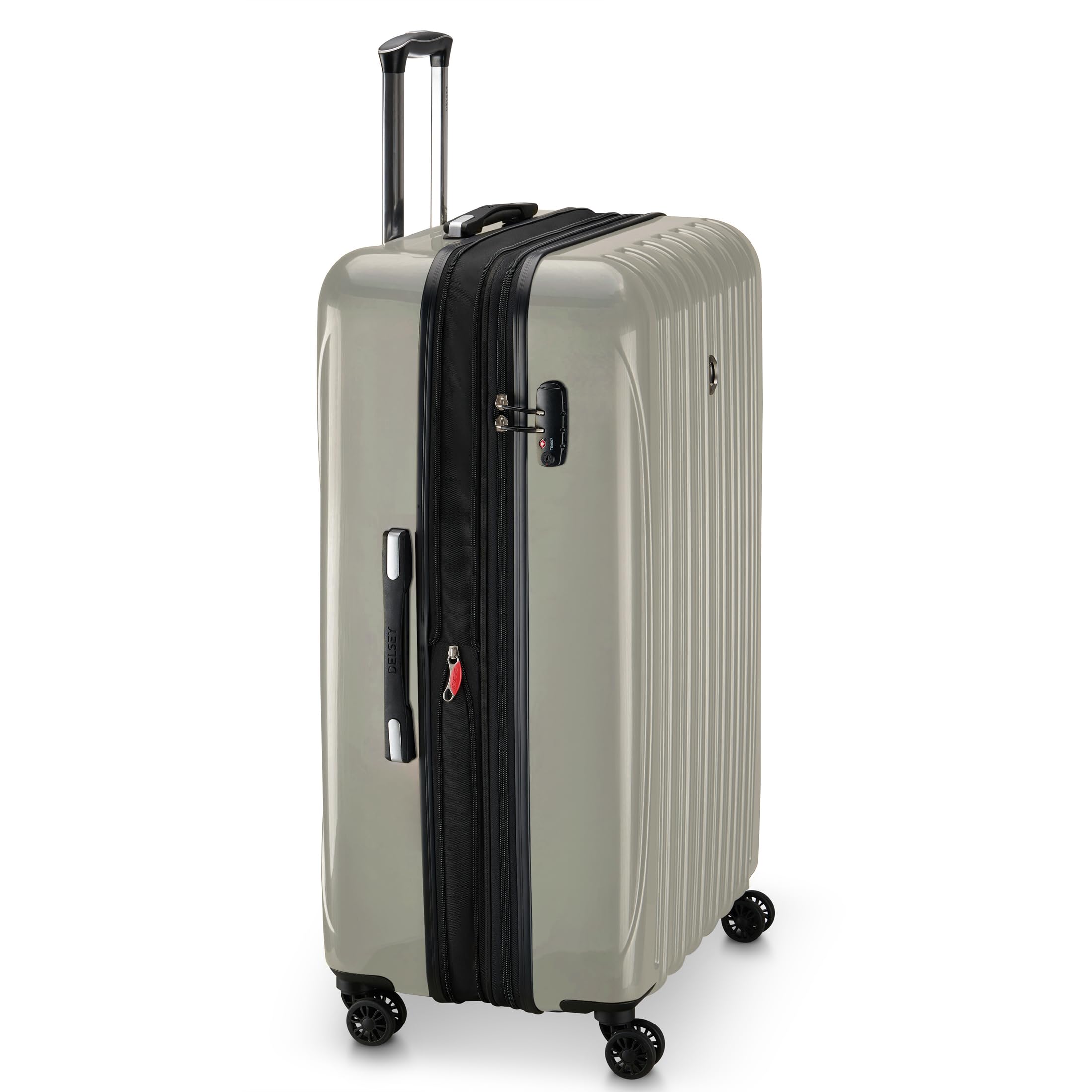 DELSEY Paris Helium Aero Hardside Expandable Luggage with Spinner Wheels ( Latte , Checked-Large 29 Inch ) Latte Checked Large 29 Inch U15