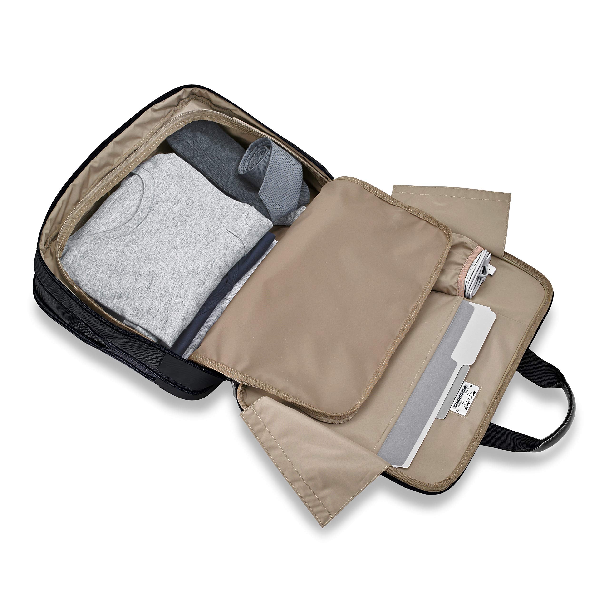Briggs & Riley @work Medium Expandable Brief ( Black , Medium ) Black Medium U3