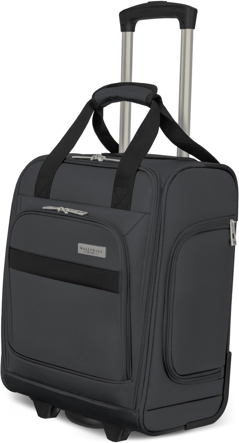 WallyBags Stratford Luggage, 16-Inch Under Seat Bag ( Graphite , 16-Inch Under Seat Bag ) Graphite 16 Inch Under Seat Bag U1