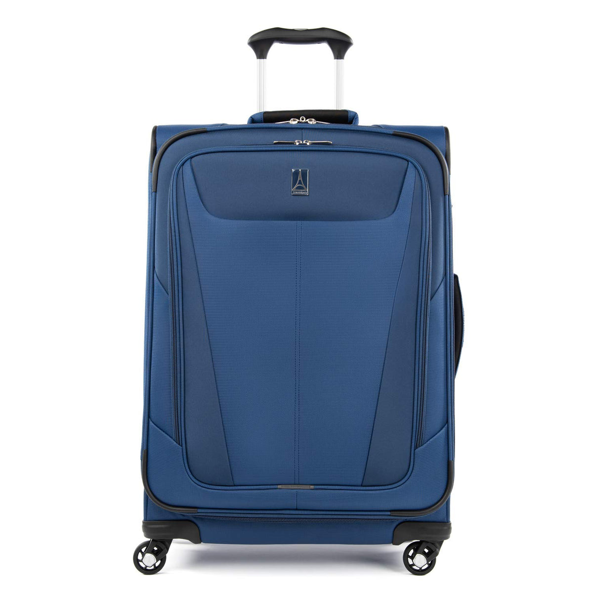 Travelpro Maxlite 5 Softside Expandable Luggage with 4 Spinner Wheels, Lightweight Suitcase, Men and Women Sapphire Blue Checked Medium 25 Inch U4