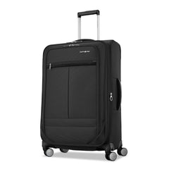Samsonite Element Soft-Sided 25-Inch Lightweight Medium Checked Expandable Suitcase: Durable, 360 Spinner Wheels, Adjustable Telescopic Handle, 2 Front & 1 Side Pocket ( Black , 25-Inch Checked-Medium ) Black 25 Inch Checked Medium U13