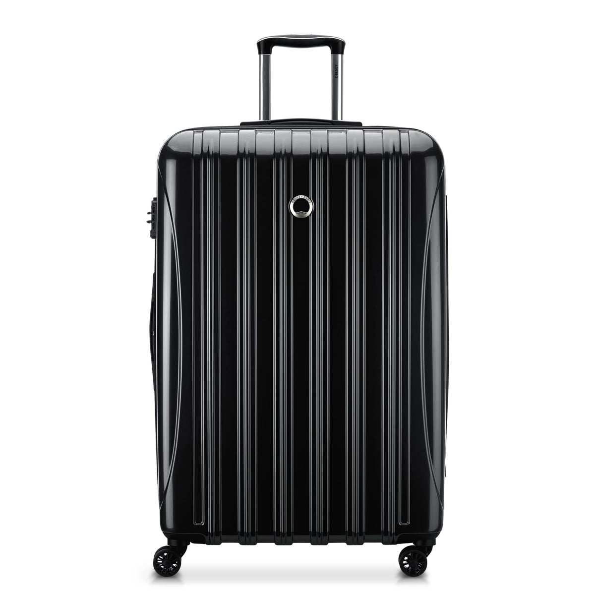 DELSEY Paris Helium Aero Hardside Expandable Luggage with Spinner Wheels Black Checked Large 29 Inch U15