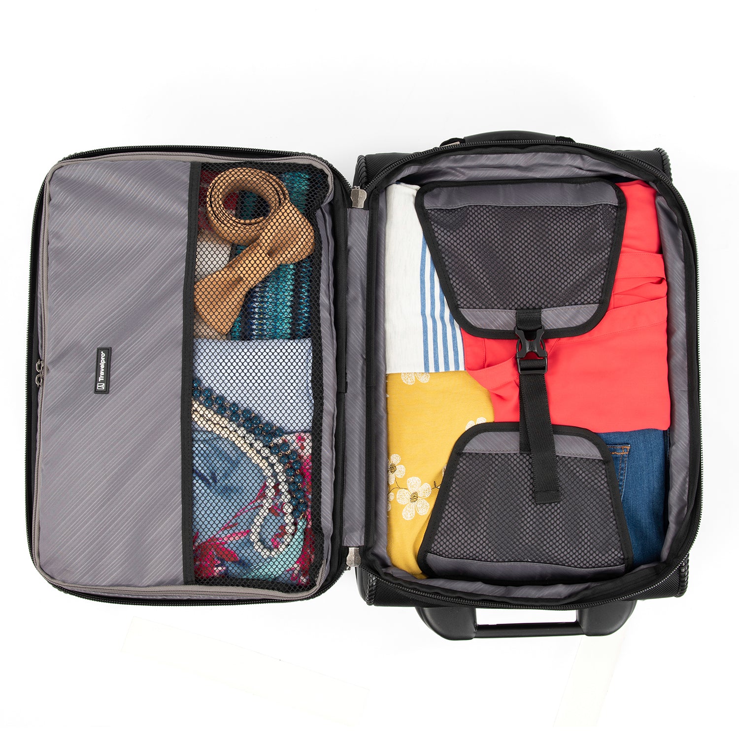 Travelpro Crew Expert Global Carry-on Expandable Rollaboard ( Jet Black , One Size ) Jet Black One Size U1