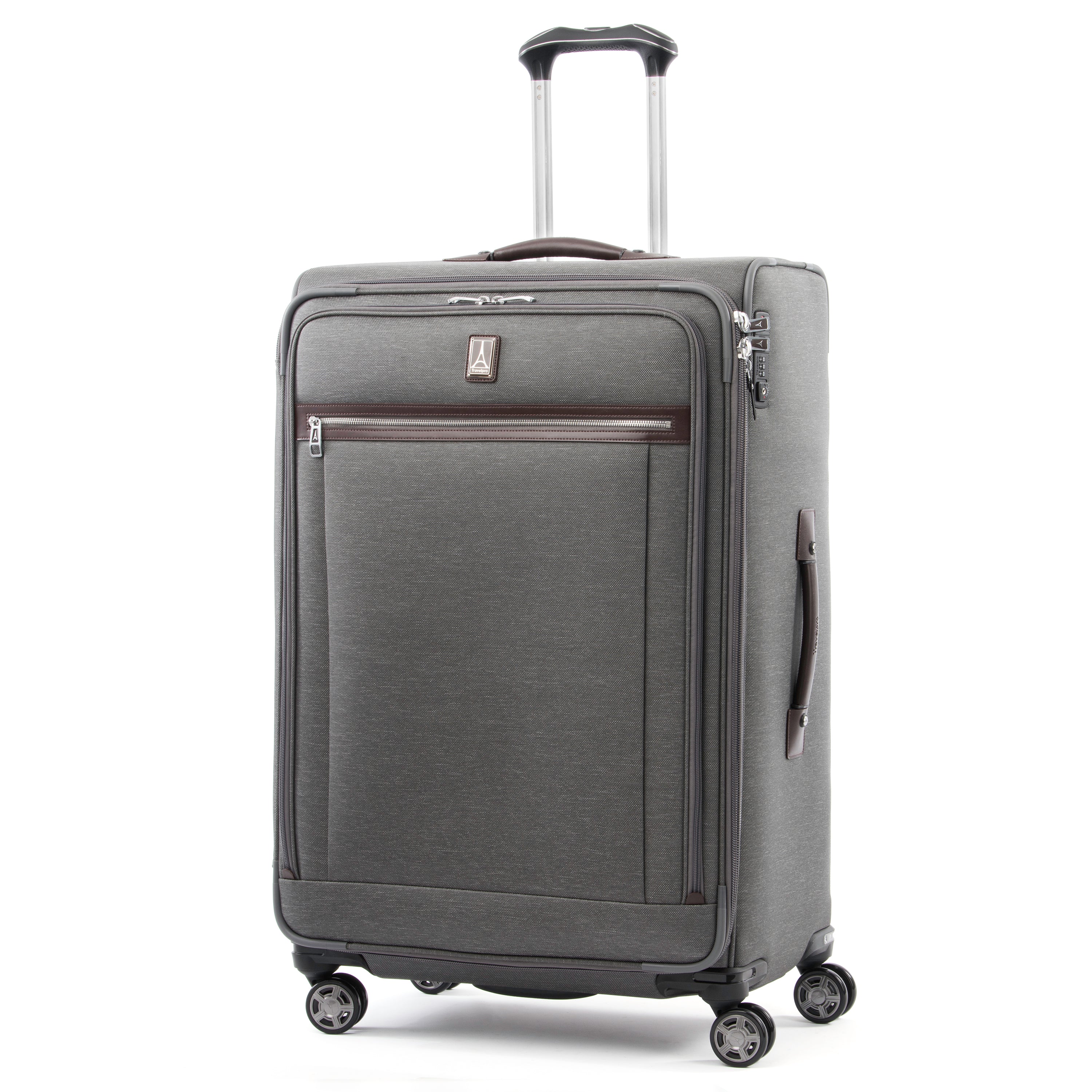 Travelpro Platinum Elite Softside Expandable Luggage, 8 Wheel Spinner Suitcase, USB Port, Suiter, Men and Women U1