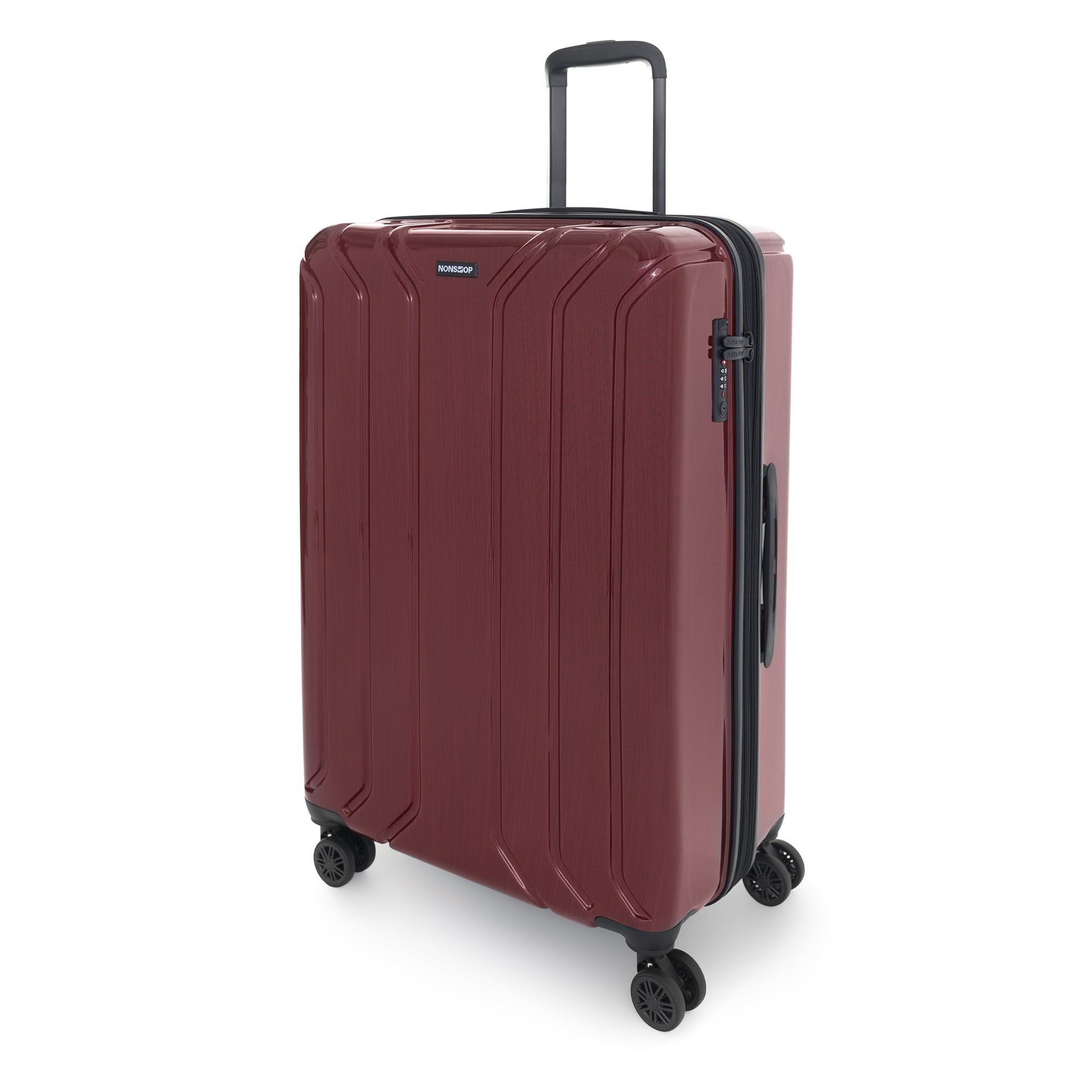 NONSTOP New York Elite Luggage Expandable Lightweight Spinner Wheels hard side shell Travel Suitcase Set, TSA Lock, Double USB Port, 3 packing cubes ( Cabernet , 6-Piece Set ) Cabernet 6 Piece Set U1
