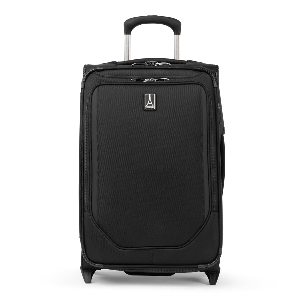 Travelpro Crew Classic Lightweight Softside Expandable Luggage, 2 Wheel Upright Rollaboard Suitcase, Men and Women ( Black , Carry-On ) Black Carry On U1