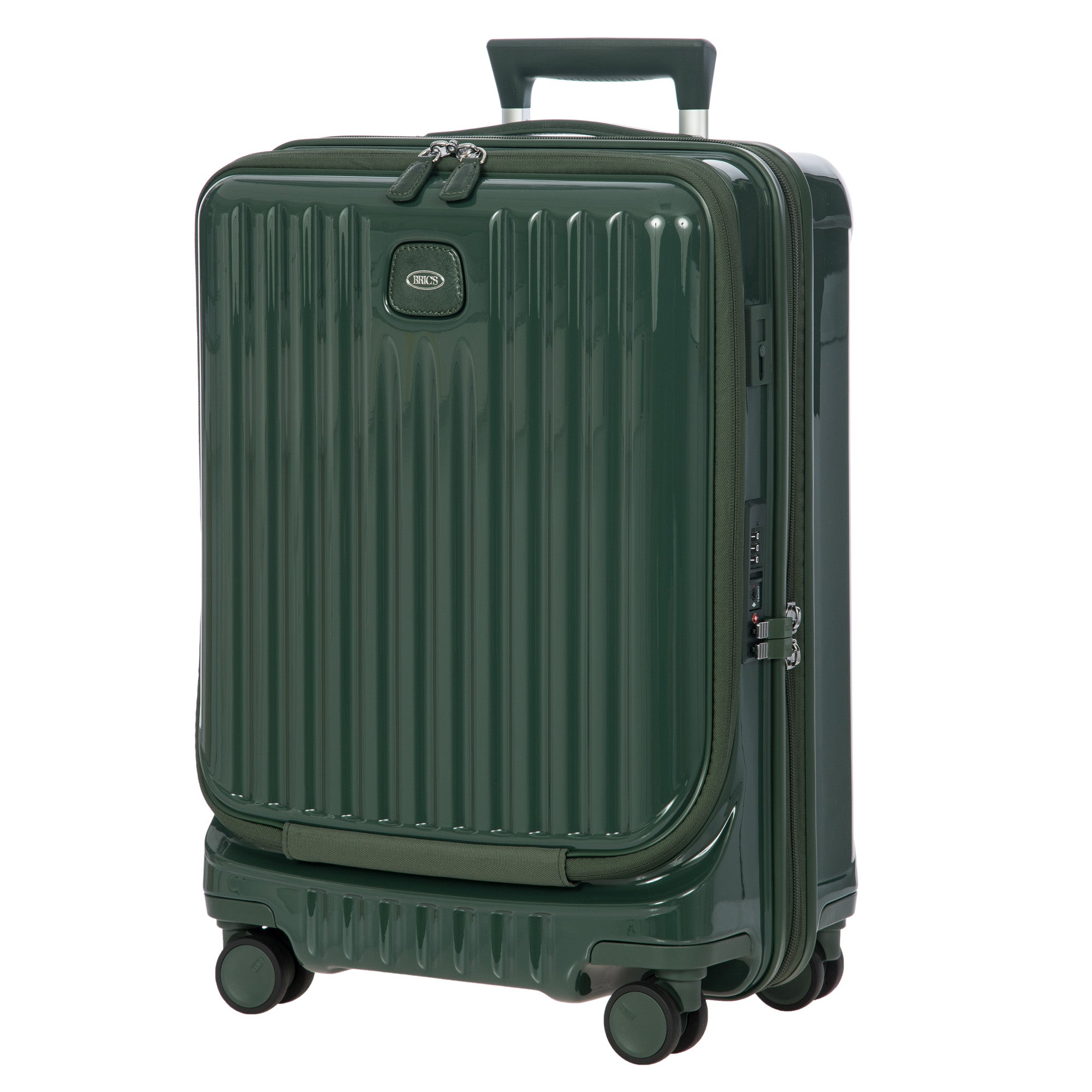 Bric's Positano 21" Carry-On Expandable Spinner w/Pocket  ( Emerald , 55cm with pocket ) Emerald 55 Cm With Pocket U1