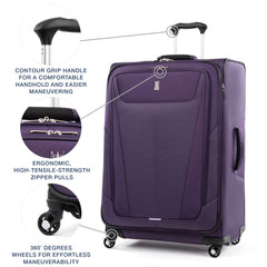 Travelpro Maxlite 5 Softside Expandable Luggage with 4 Spinner Wheels, Lightweight Suitcase, Men and Women U1