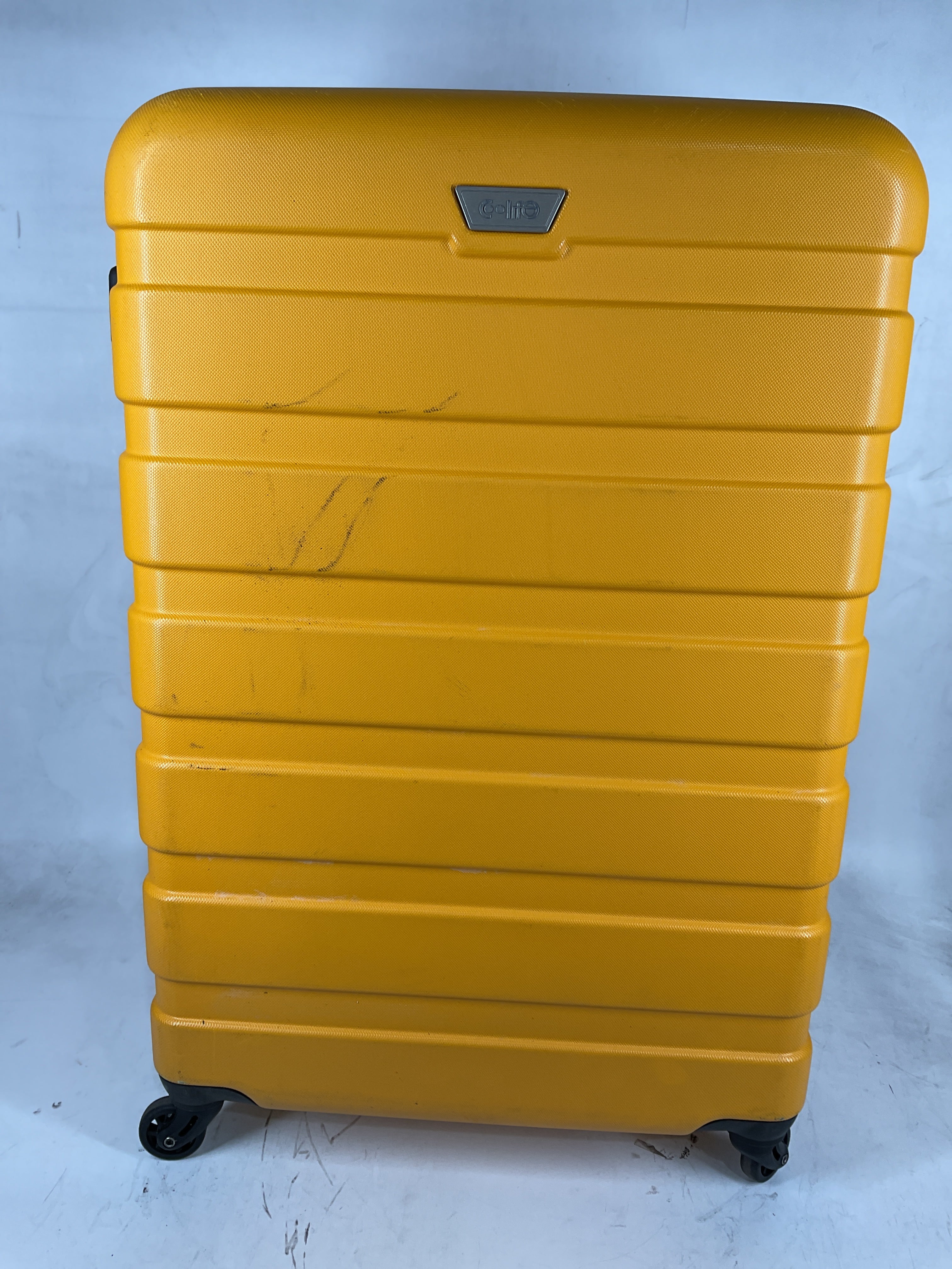 Coolife Luggage 3 Piece Set Suitcase Spinner Hardshell Lightweight TSA Lock (yellow, 3 piece set(20in24in28in)) yellow 20in24in28in U1
