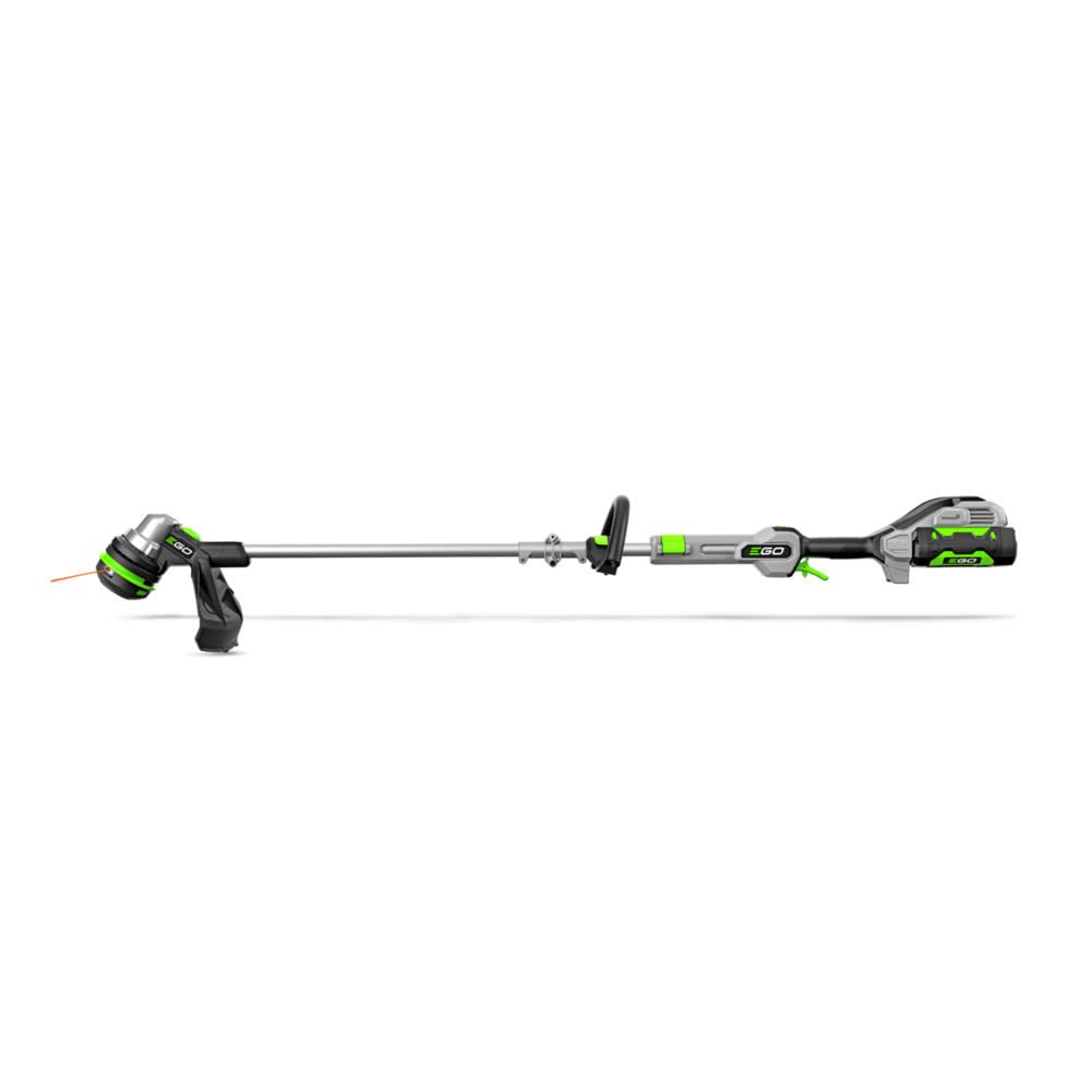 EGO ST1511T 15-Inch 56-Volt Lithium-Ion Cordless String Trimmer Kit Alu Foldable Shaft Battery and Charger Included, 15in Powerload/Telescopic/Gauge(2.5AH), Black U1