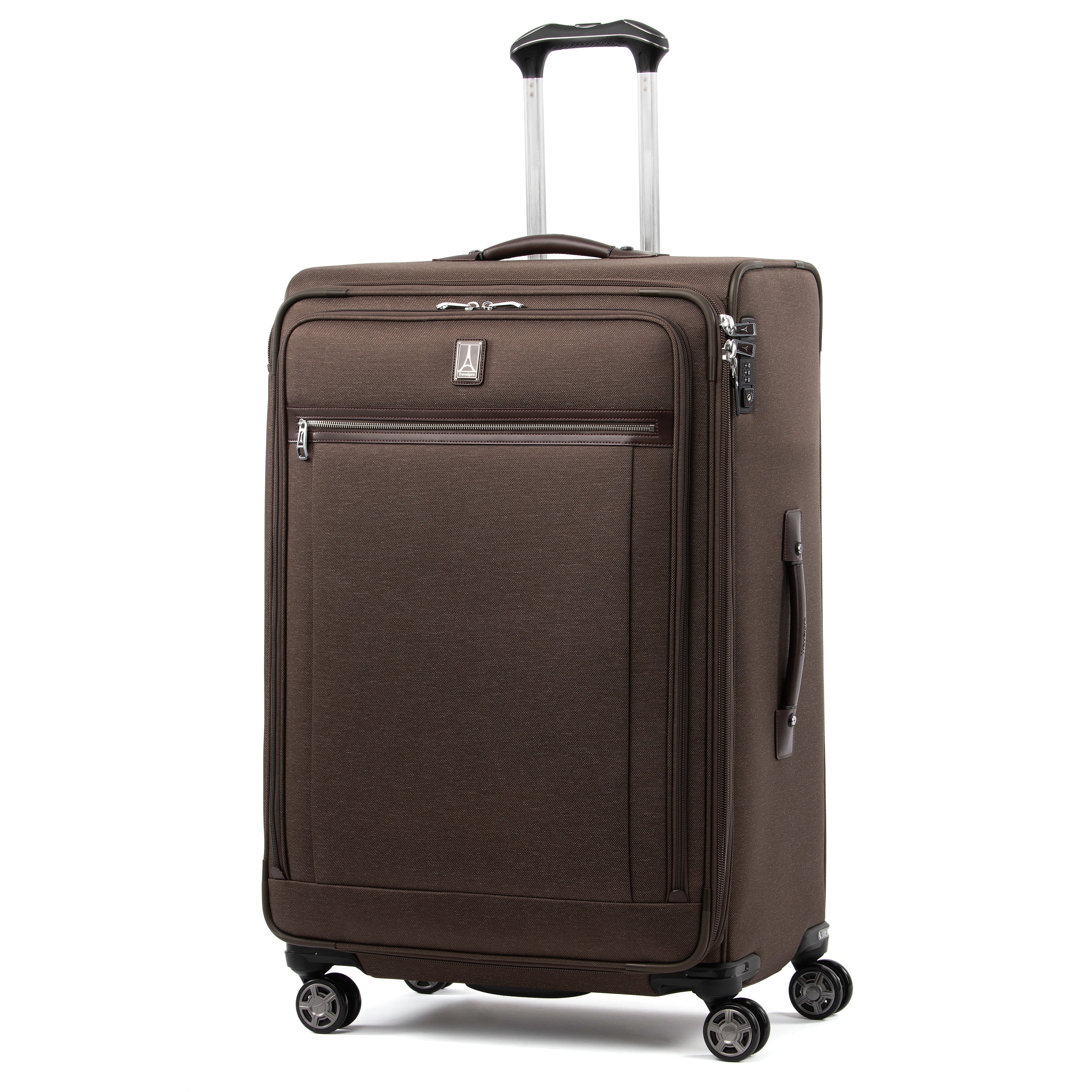 Travelpro Platinum Elite Softside Expandable Luggage, 8 Wheel Spinner Suitcase, USB Port, Suiter, Men and Women U1