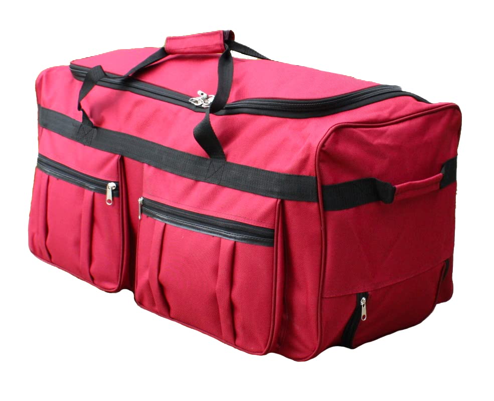 Gothamite 36-inch Rolling Duffle Bag with Wheels, Luggage Bag, Hockey Bag, XL Duffle Bag With Rollers, Heavy Duty (Fuchsia) U1