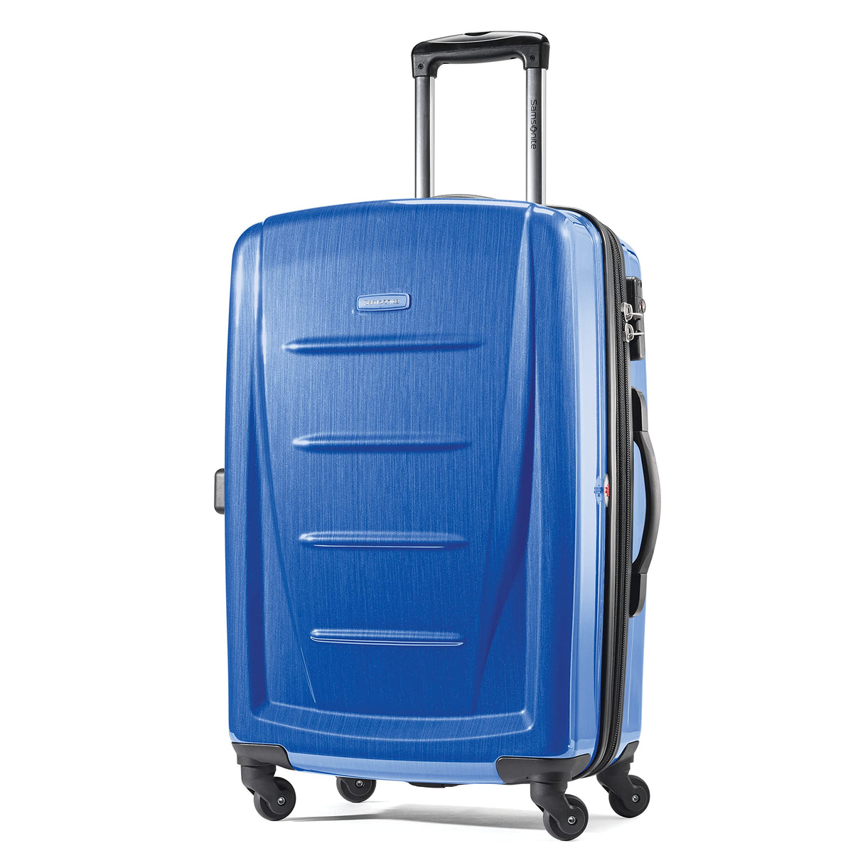Samsonite Winfield 2 Hardside Luggage with Spinner Wheels - Nordic Blue/Checked-Medium 24-Inch