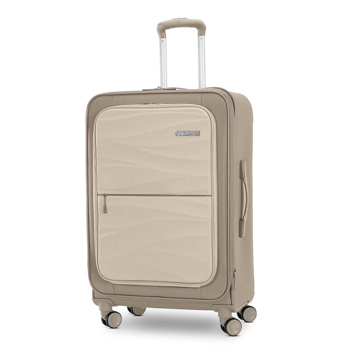 American Tourister Cascade Softside 4 Wheel Spinner, TSA Lock, Lightweight Suitcase, Men and Women U1