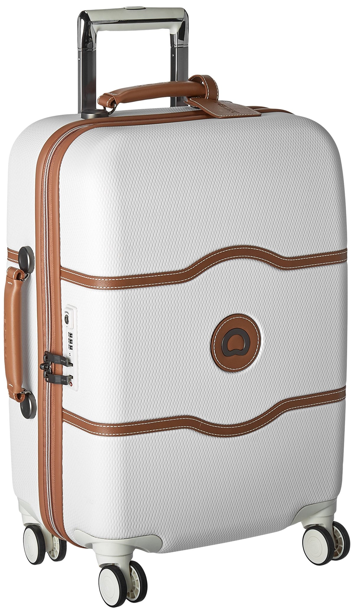 DELSEY Paris Chatelet Air 2.0 Hardside Luggage with Spinner Wheels - Champagne White/Carry-on 21 Inch, with Brake