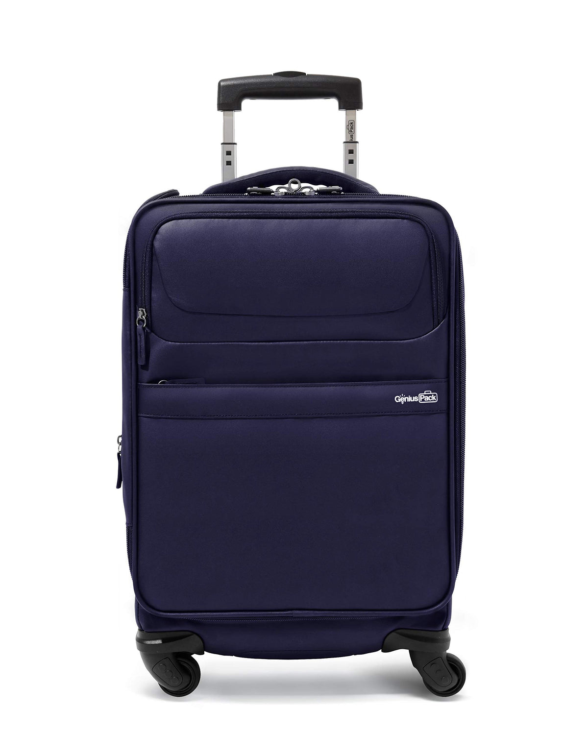 Genius Pack G4 22" Carry On Spinner Luggage - Smart, Organized, Lightweight Suitcase - G4 - Navy/One Size