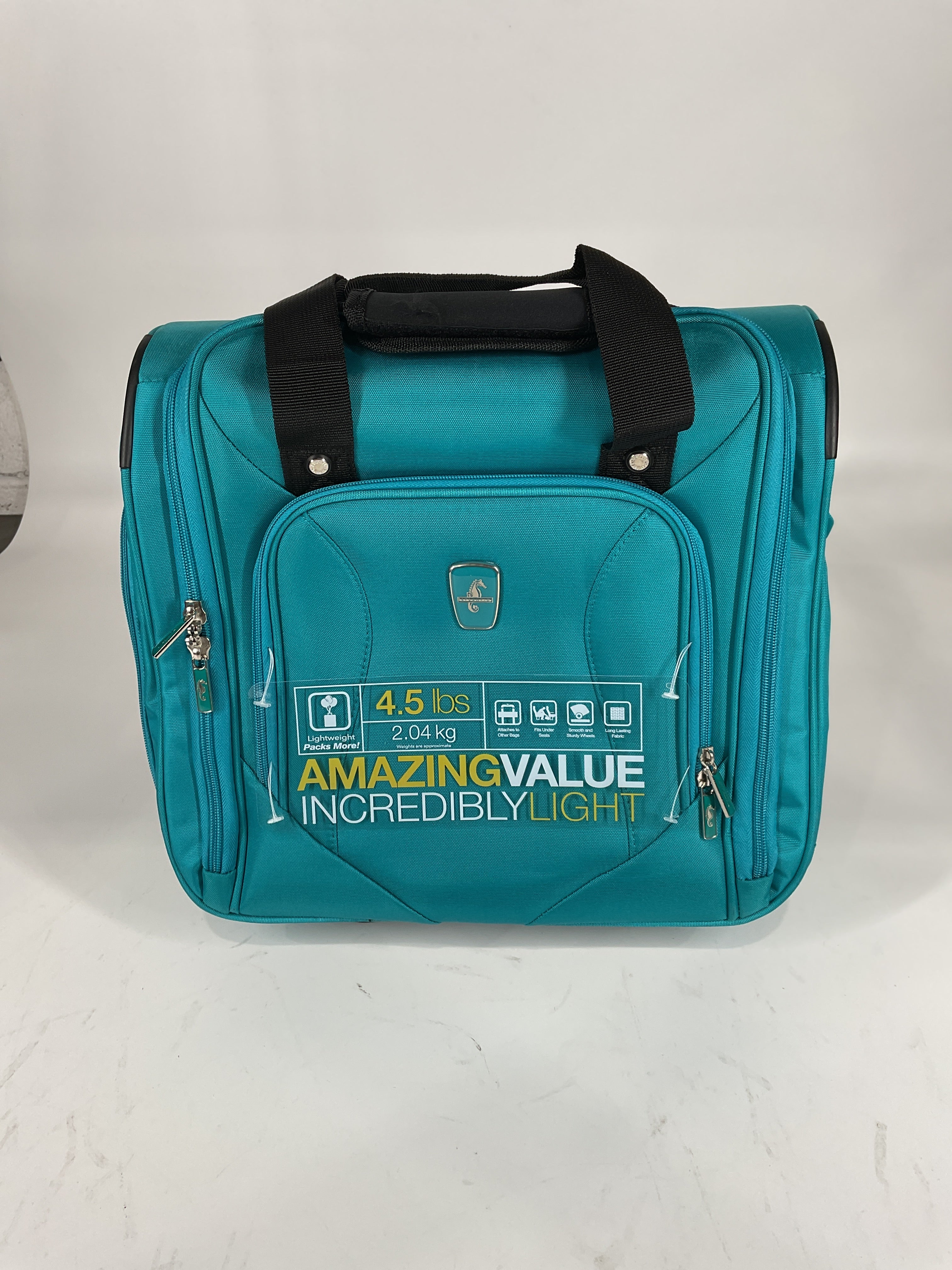 Atlantic Ultra Lite Softsides Rolling Underseat Carry-on - Turquoise Blue/Underseater