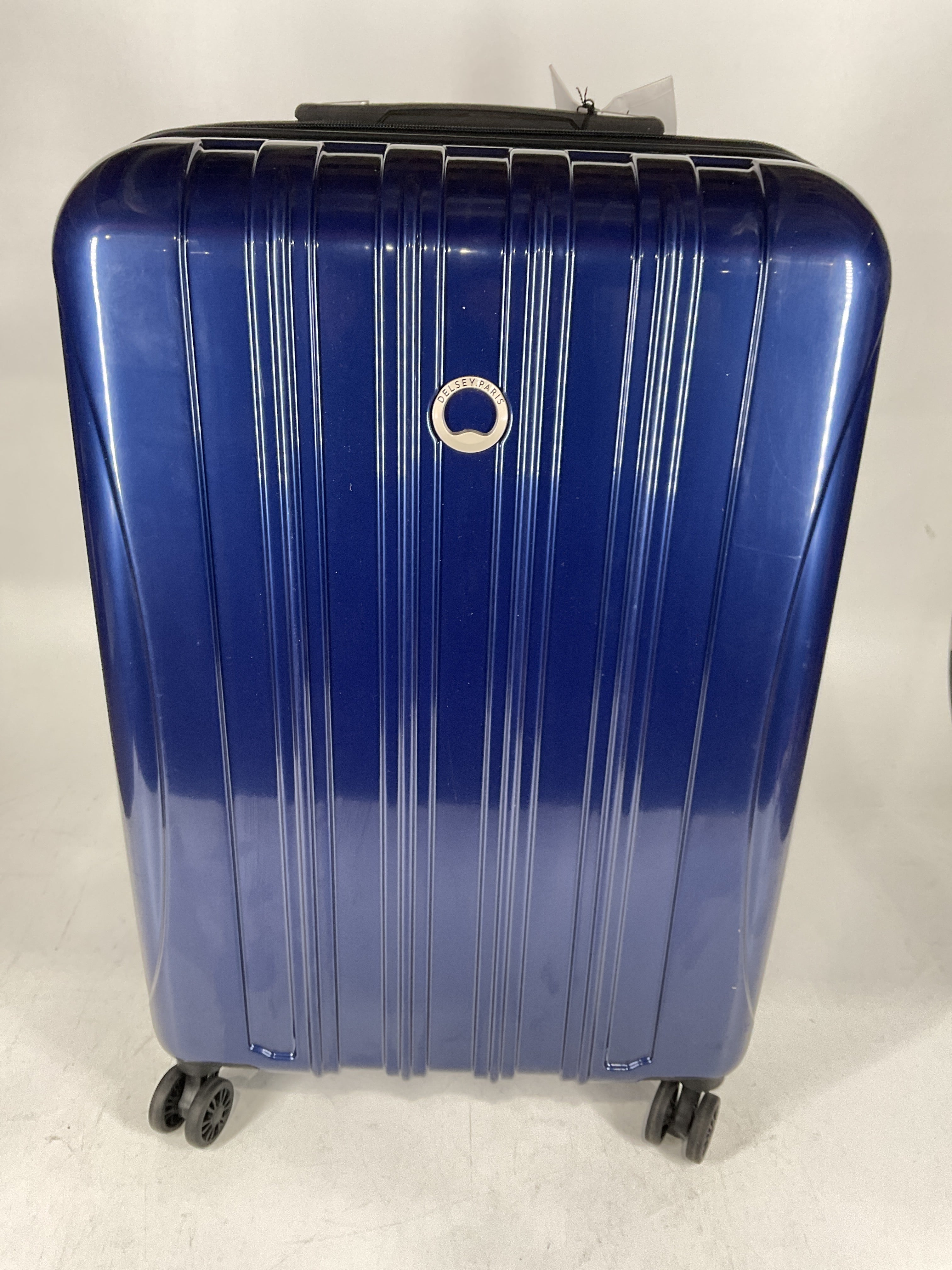 DELSEY Paris Helium Aero Hardside Expandable Luggage with Spinner Wheels, Blue Cobalt, Checked-Medium 25 Inch U1