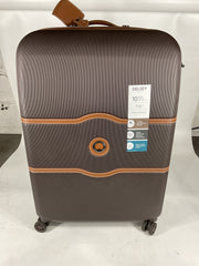 DELSEY Paris Chatelet Air 2.0 Hardside Luggage with Spinner Wheels - Chocolate Brown/Checked-Large 28 Inch, with Brake