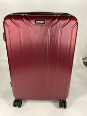 NONSTOP NEW YORK Luggage Expandable Spinner Wheels hard side shell Travel Suitcase Set 3 Piece Lightweight, TSA Lock, Double USB Port + 2 packing cubes - Burgundy/3-Piece Set (20/24/28)