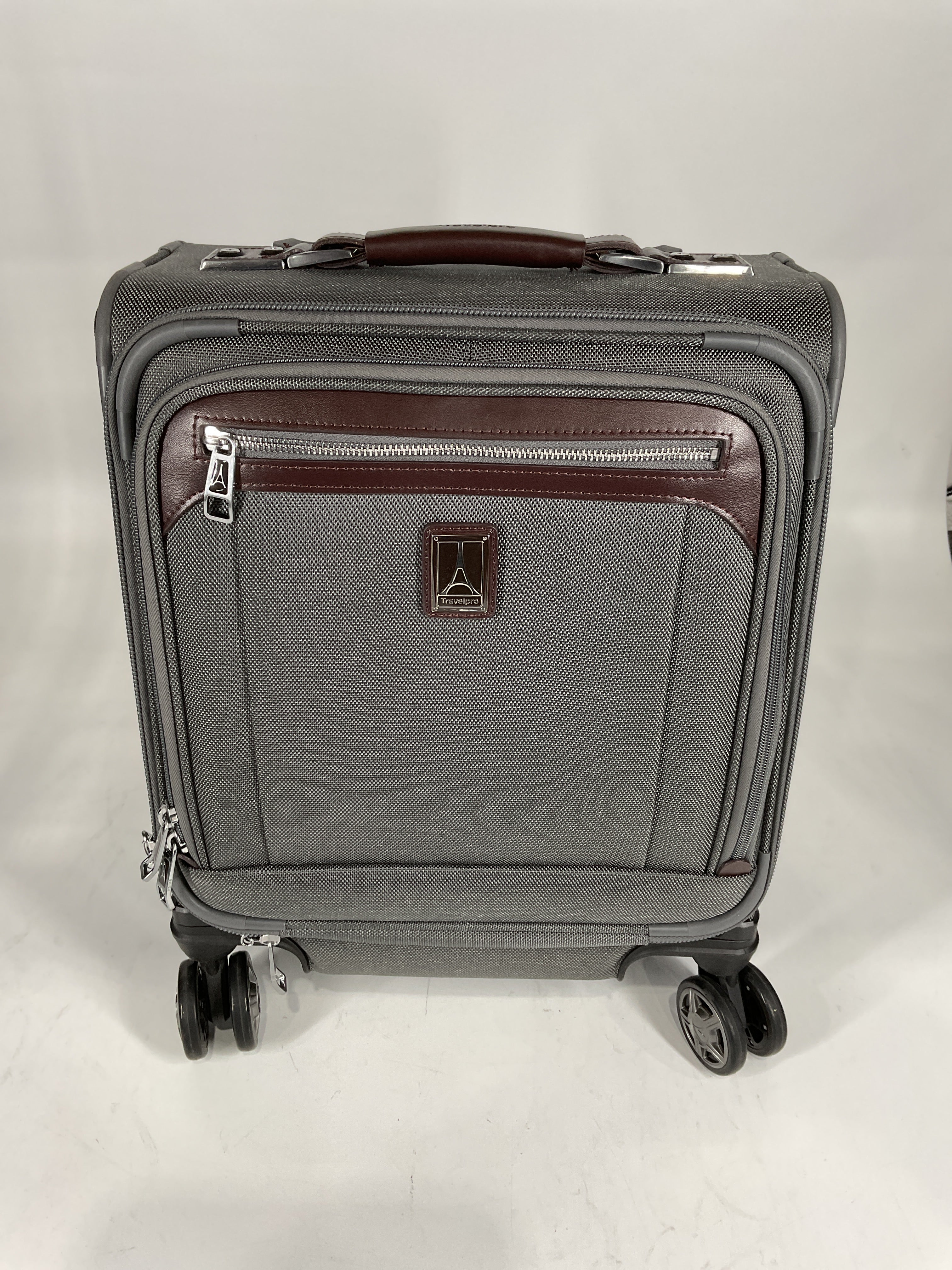 Travelpro Platinum Elite Underseat Spinner Tote Bag with USB Port - Vintage Grey/16-Inch