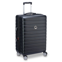 DELSEY Paris Jessica Hardside Expandable Luggage with Spinner Wheels - Black/Checked-Medium 25-Inch