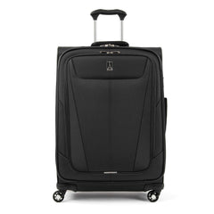 Travelpro Maxlite 5 Softside Expandable Luggage with 4 Spinner Wheels, Lightweight Suitcase, Men and Women - Black/Checked-Medium 25-Inch